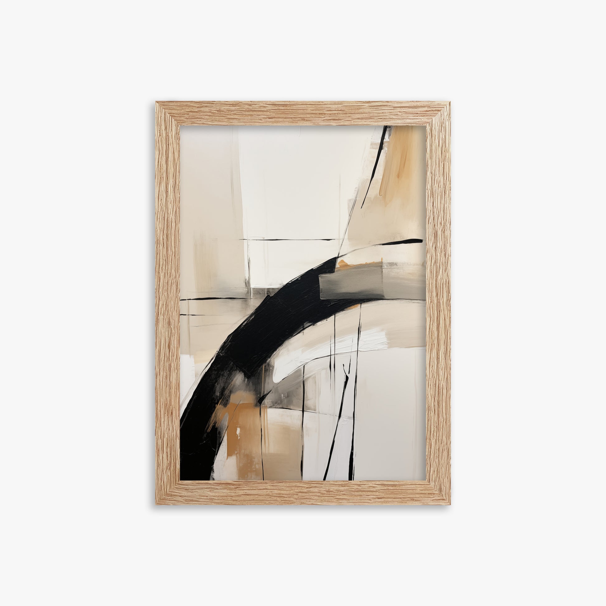 Gentle Momentum, 21x30cm Framed Poster With Raw Oak Frame