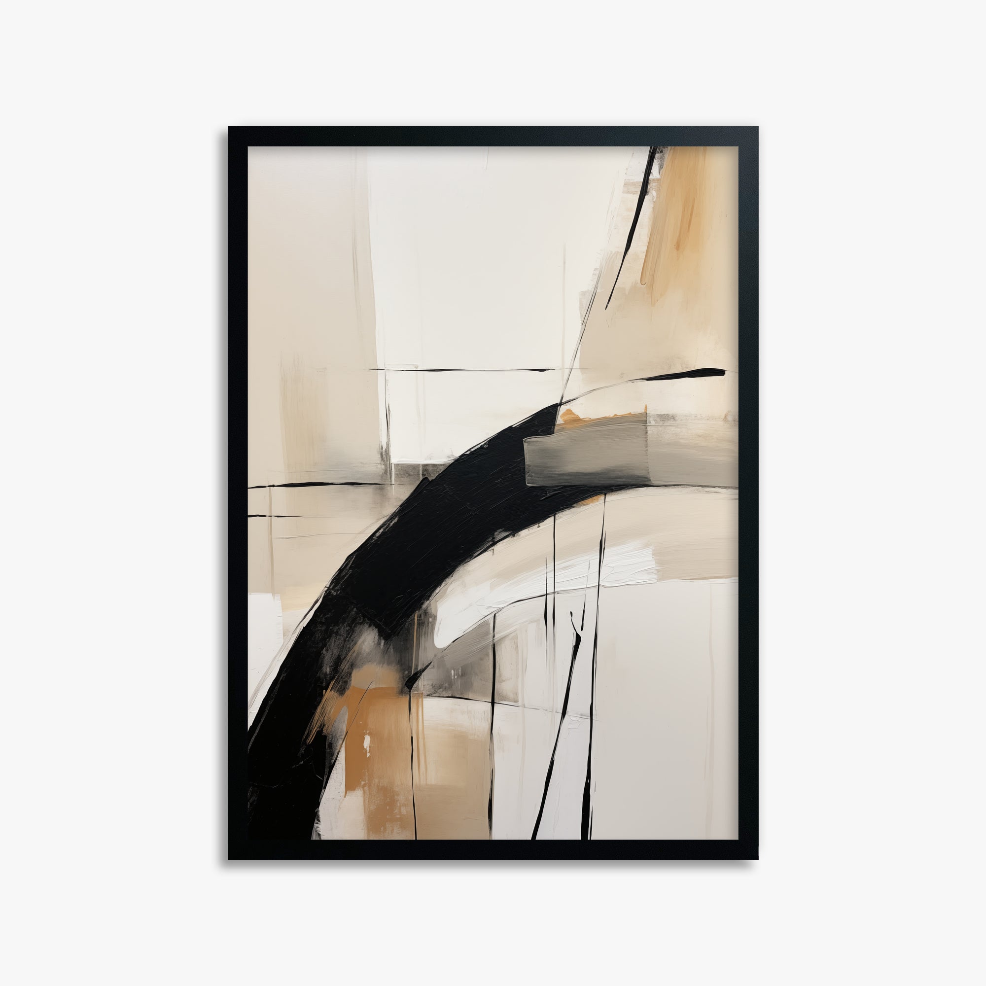 Gentle Momentum, 50x70cm Framed Poster With Black Frame