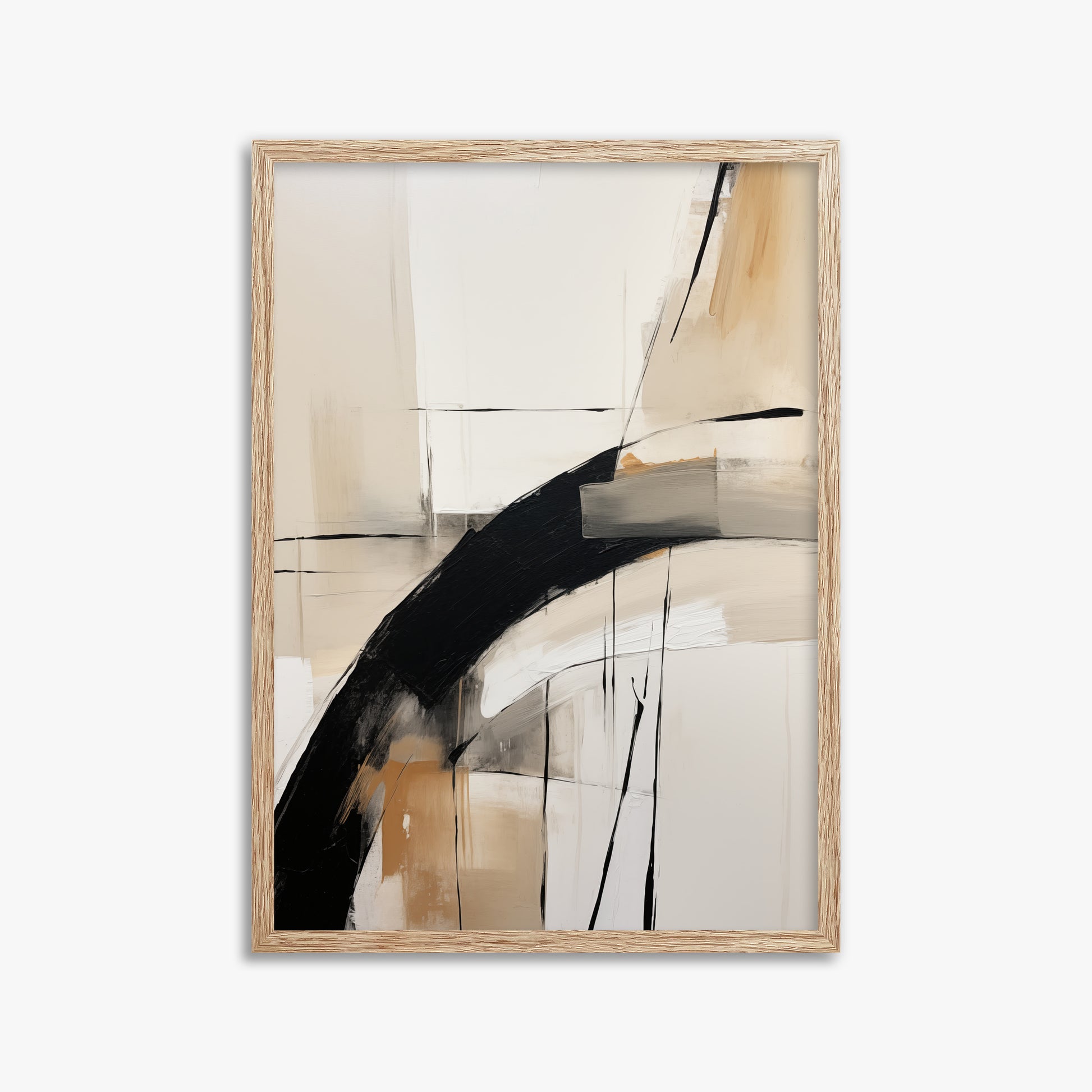 Gentle Momentum, 50x70cm Framed Poster With Raw Oak Frame