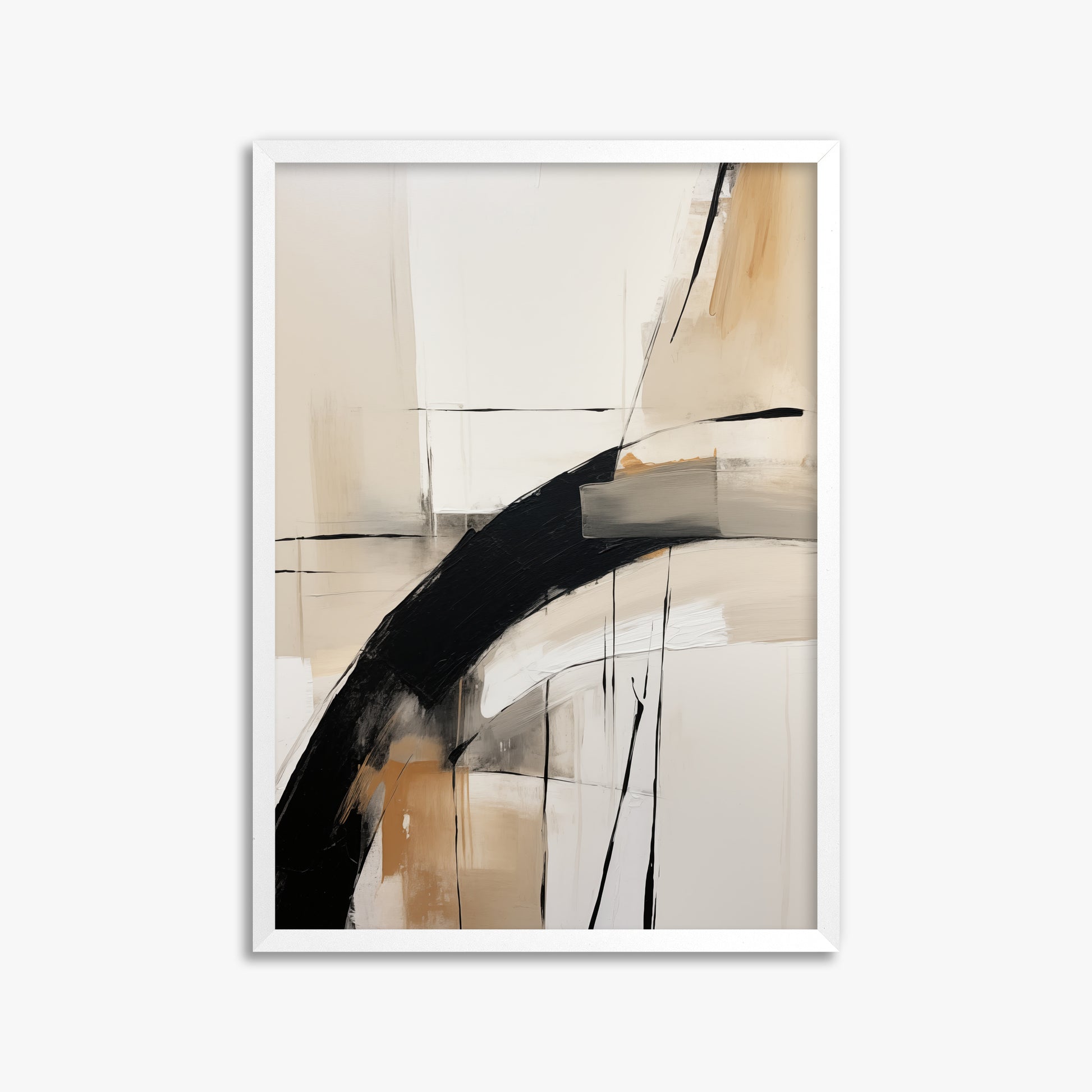 Gentle Momentum, 50x70cm Framed Poster With White Frame