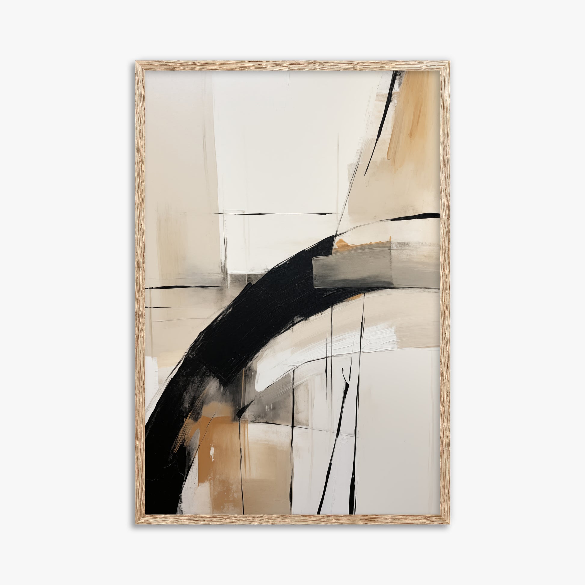 Gentle Momentum, 61x91cm Framed Poster With Raw Oak Frame