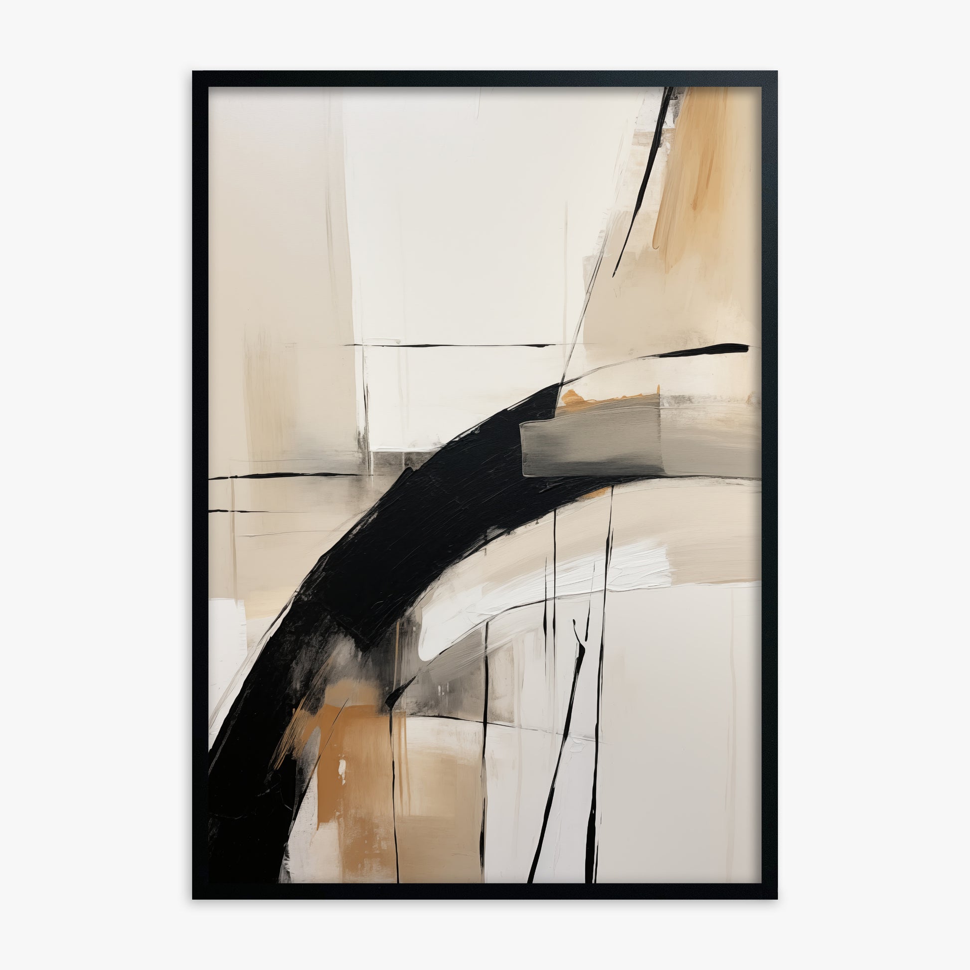 Gentle Momentum, Black Framed Poster With Black Frame