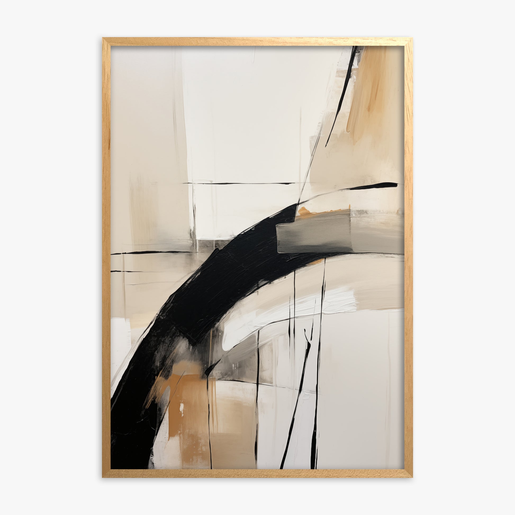 Gentle Momentum, Oak Framed Poster With Oak Frame