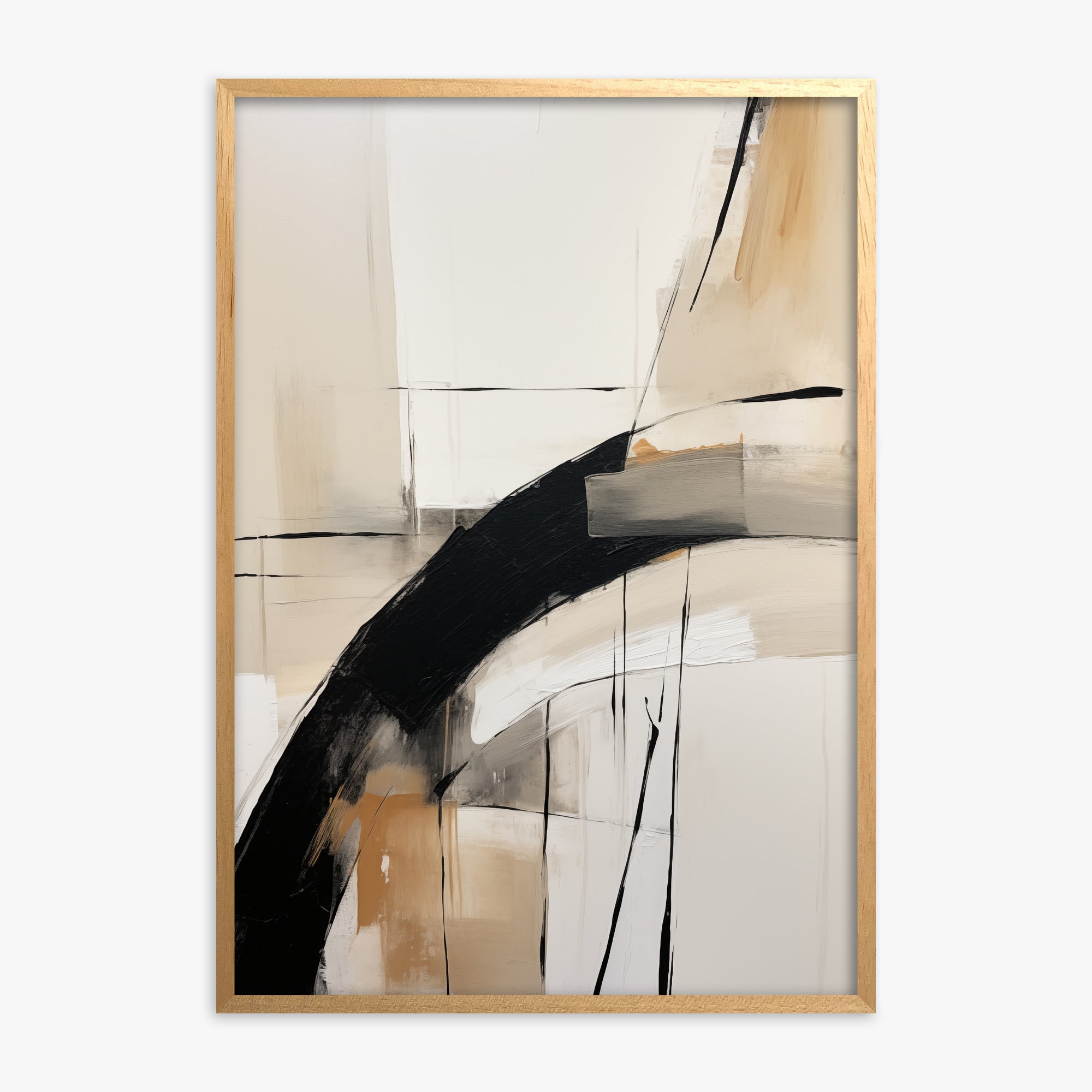 Gentle Momentum, Oak Framed Poster With Oak Frame