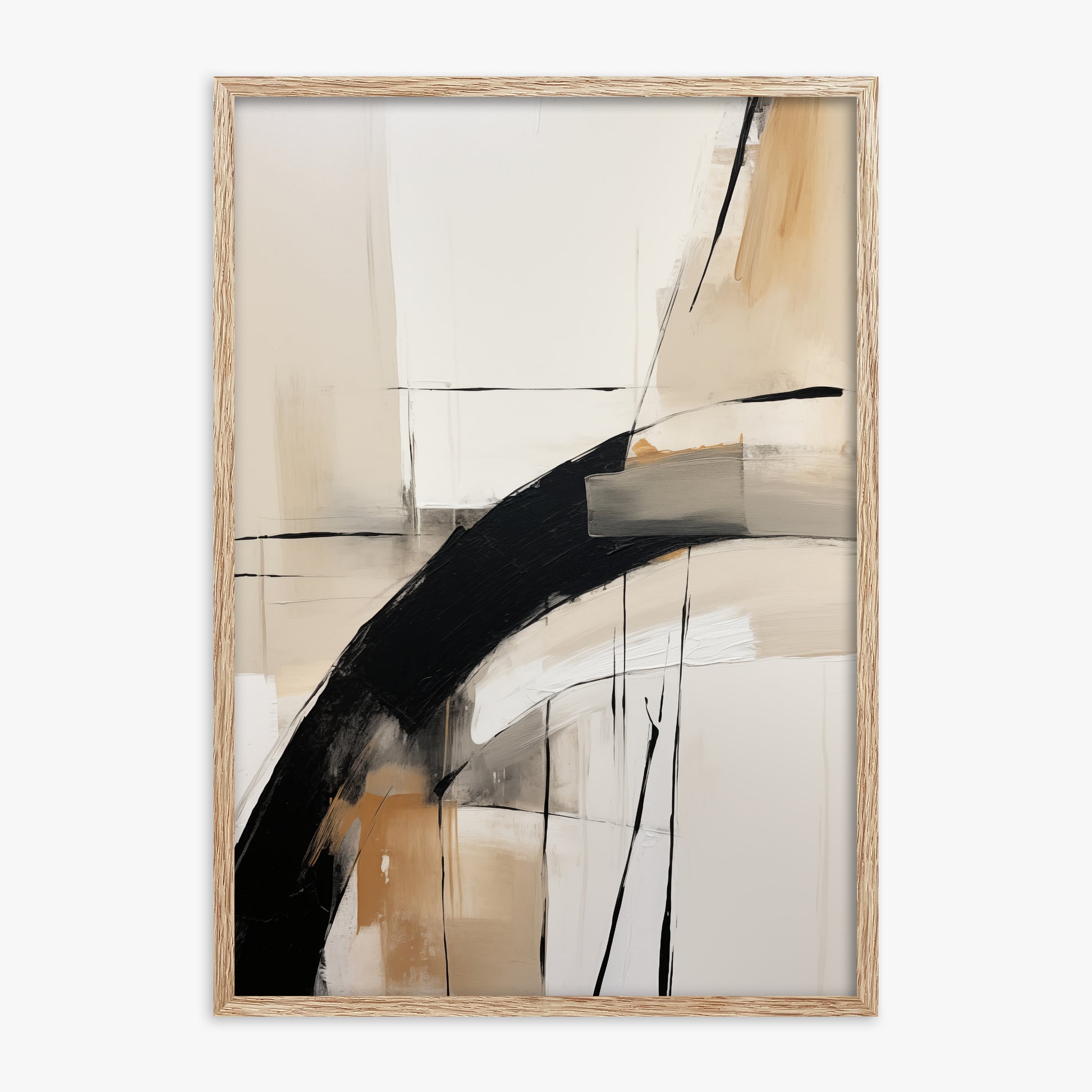 Gentle Momentum, 70x100cm Framed Poster With Raw Oak Frame