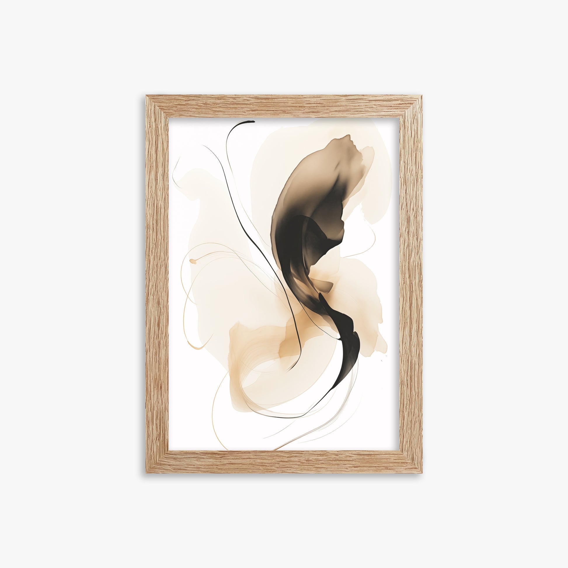 Ethereal Flow, 21x30cm Framed Poster With Raw Oak Frame