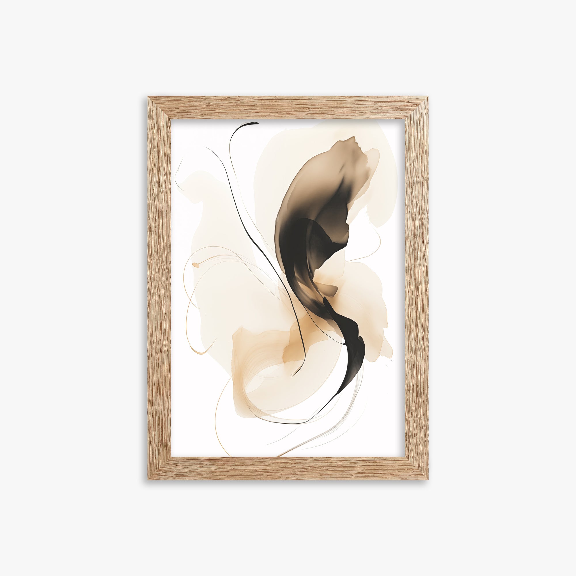 Ethereal Flow, 21x30cm Framed Poster With Raw Oak Frame