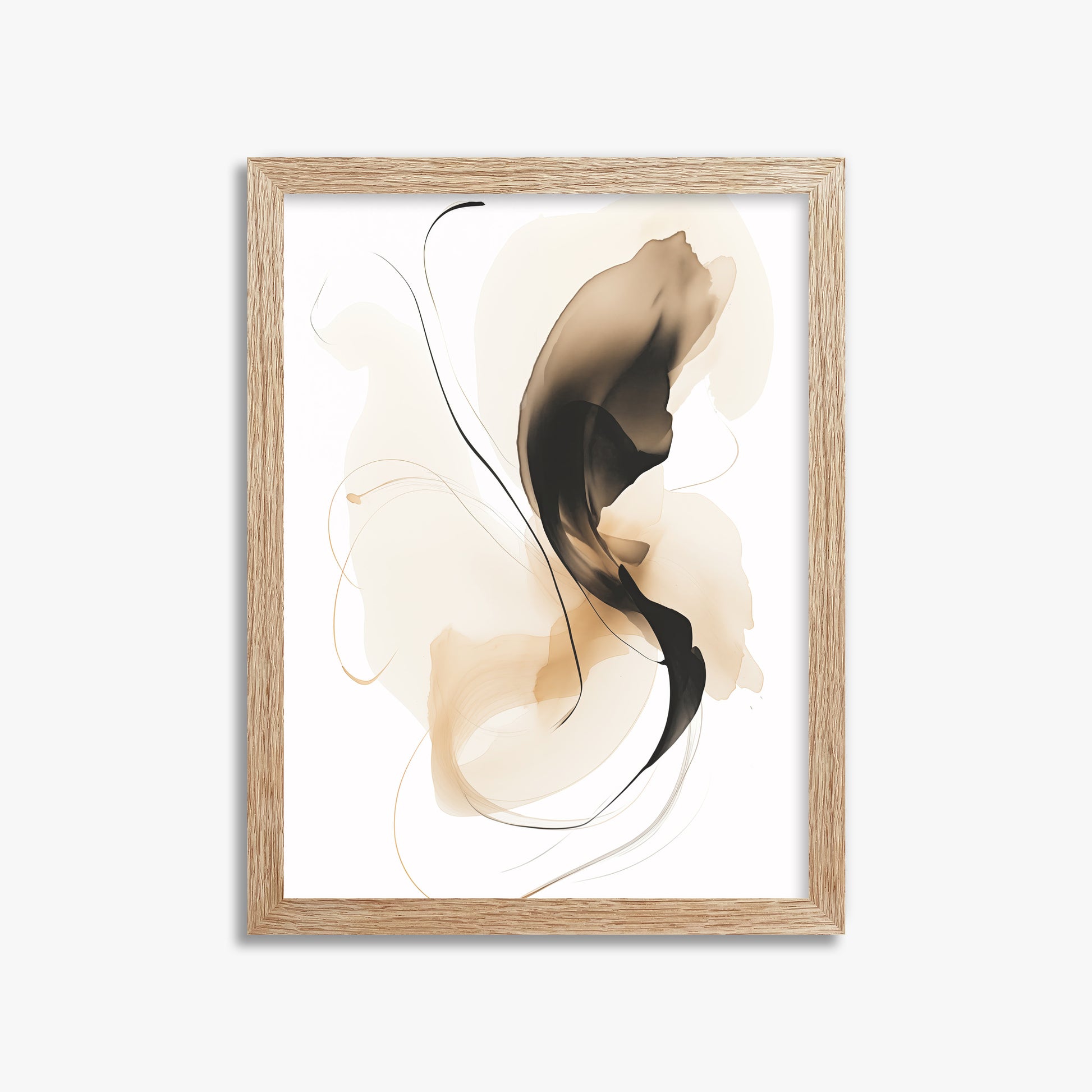 Ethereal Flow, 30x40cm Framed Poster With Raw Oak Frame