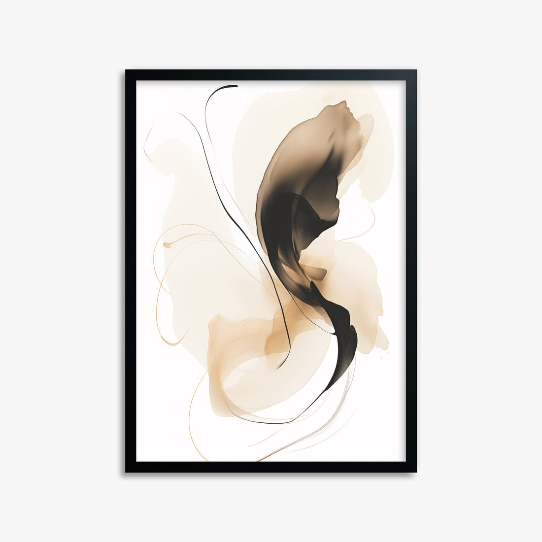 Ethereal Flow, 50x70cm Framed Poster With Black Frame