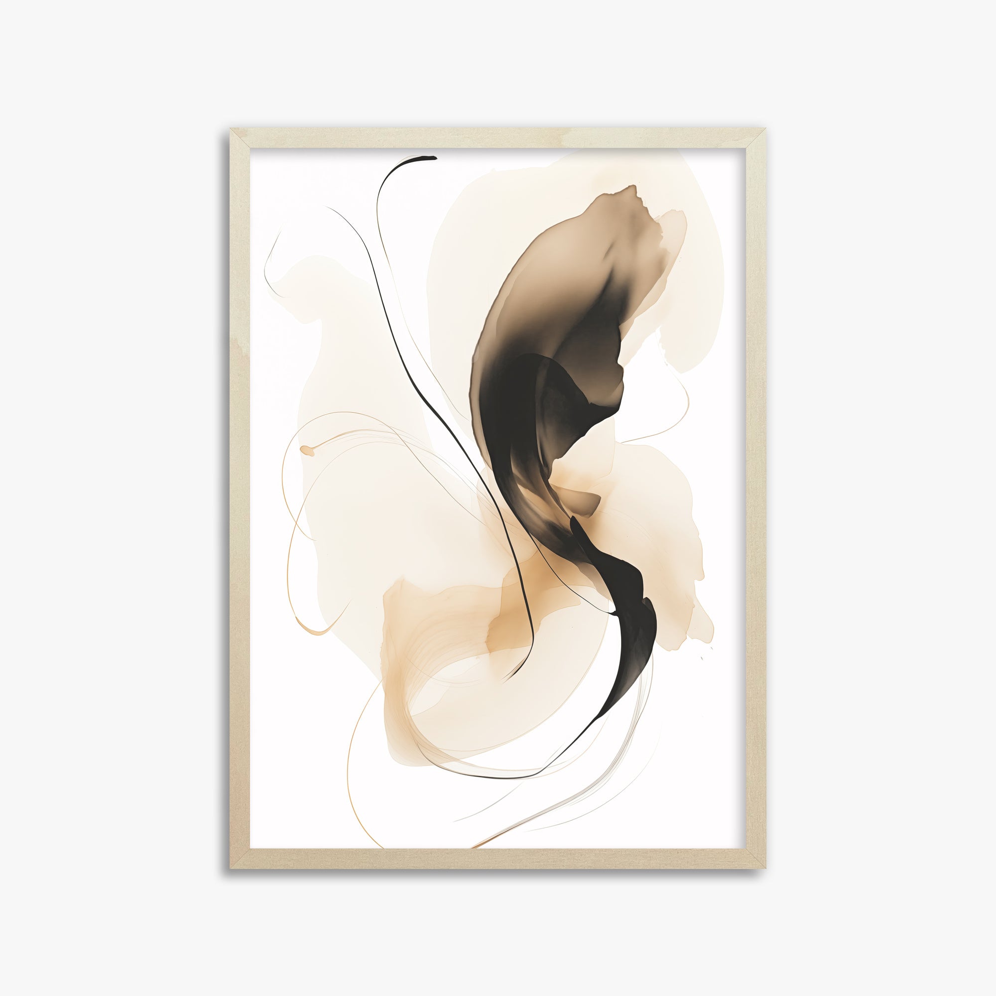 Ethereal Flow, 50x70cm Framed Poster With Lime Wood Frame