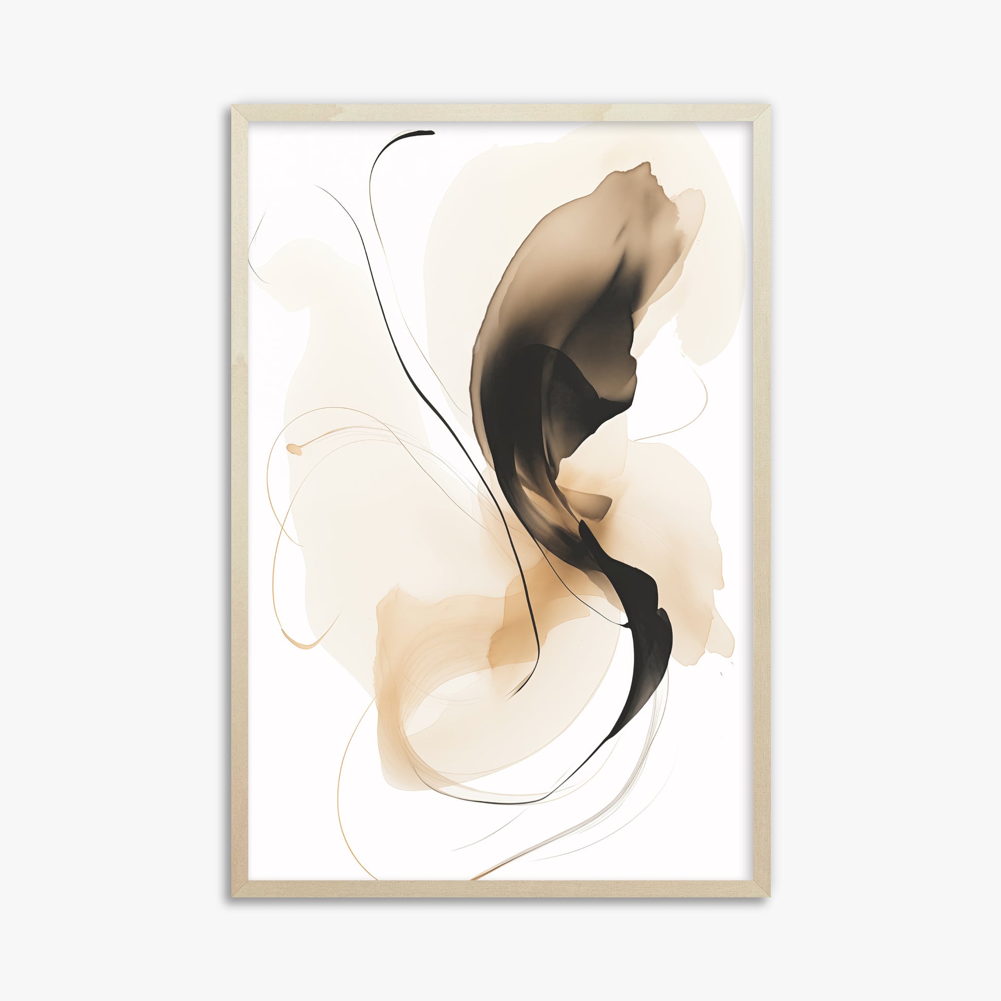 Ethereal Flow, 61x91cm Framed Poster With Lime Wood Frame