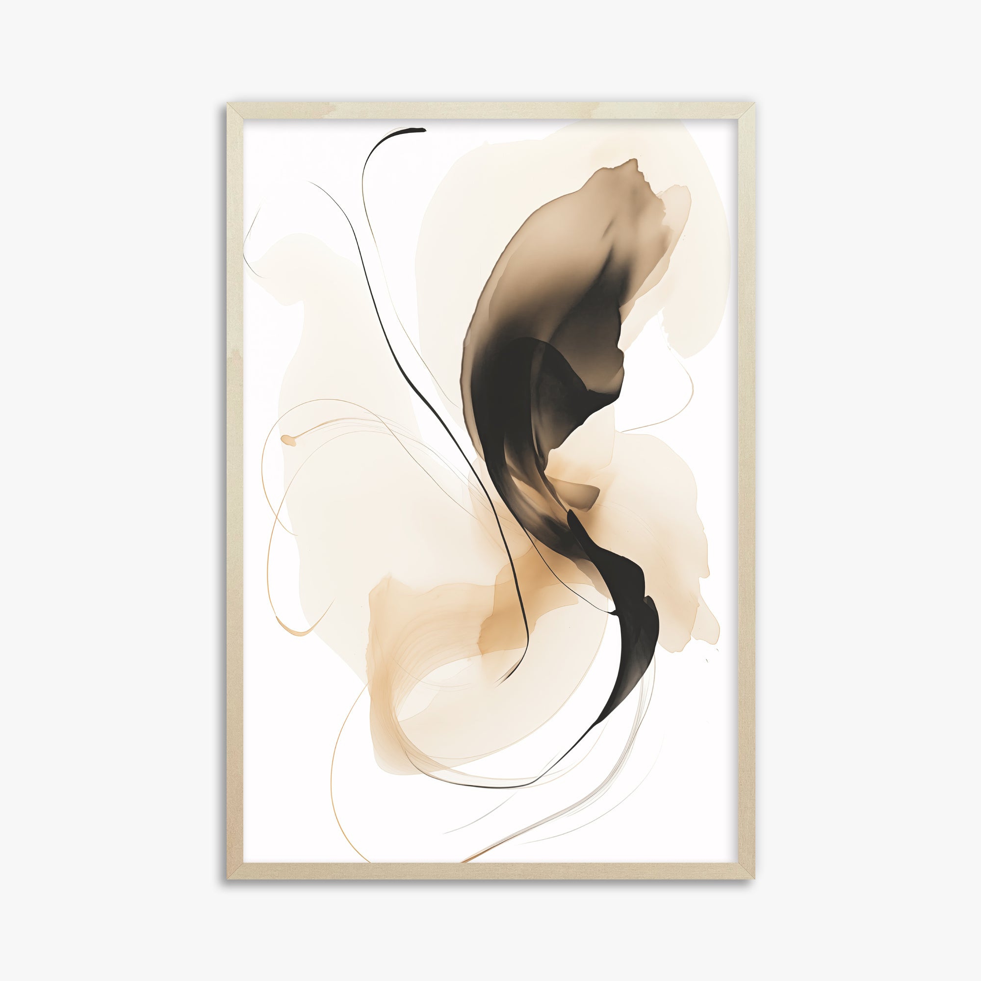Ethereal Flow, 61x91cm Framed Poster With Lime Wood Frame