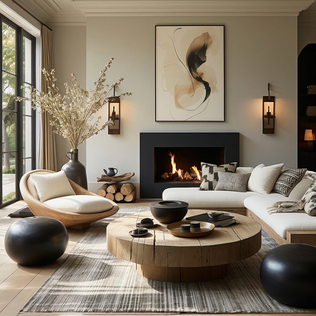 Ethereal Flow, 50x70cm Framed Poster With Black Frame