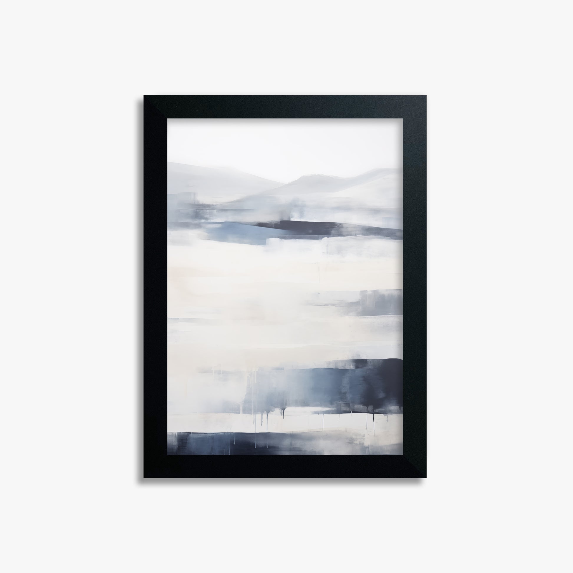 Misty Horizon Abstract, 21x30cm Framed Poster With Black Frame