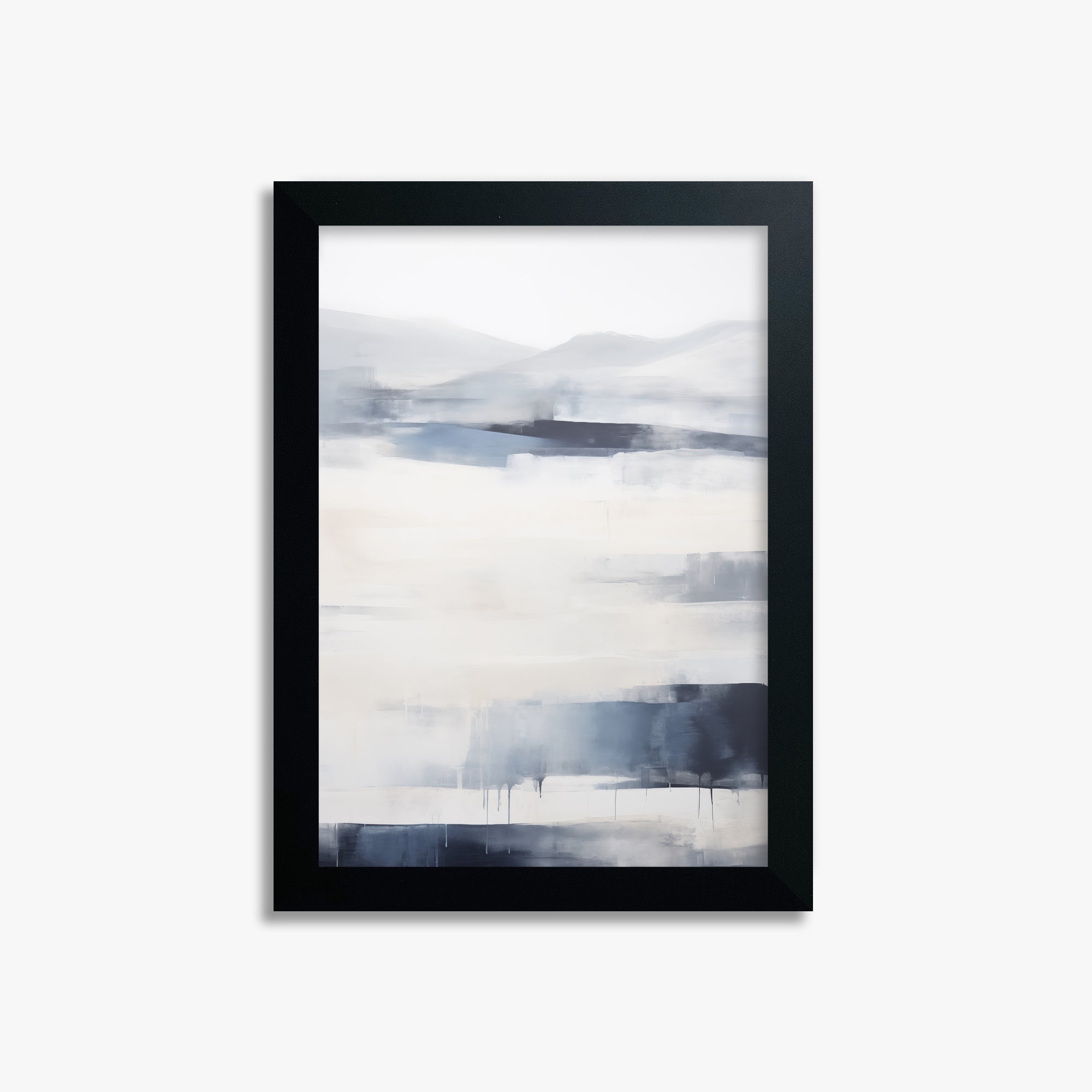 Misty Horizon Abstract, 21x30cm Framed Poster With Black Frame