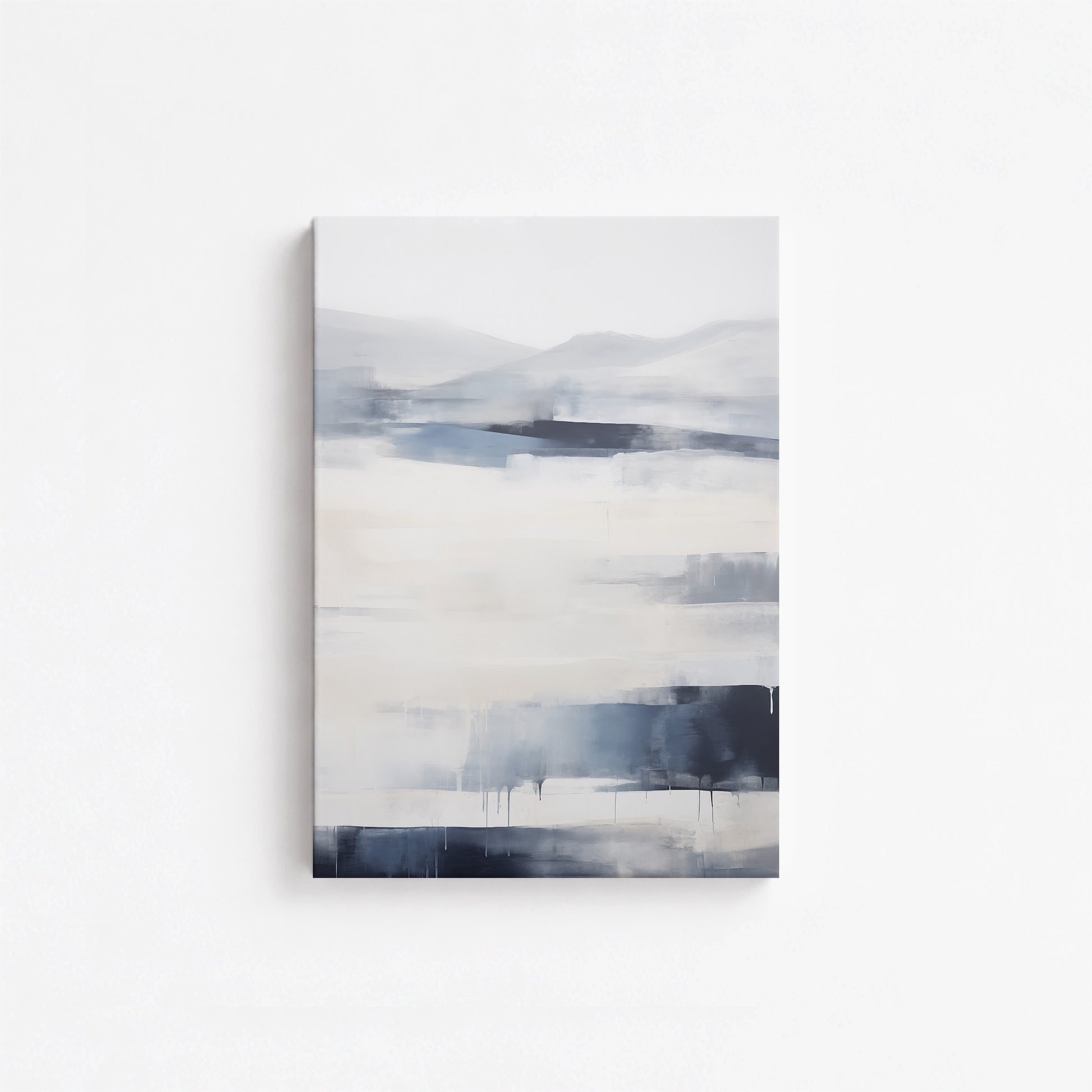 Misty Horizon Abstract, 21x30cm Satin Canvas Poster