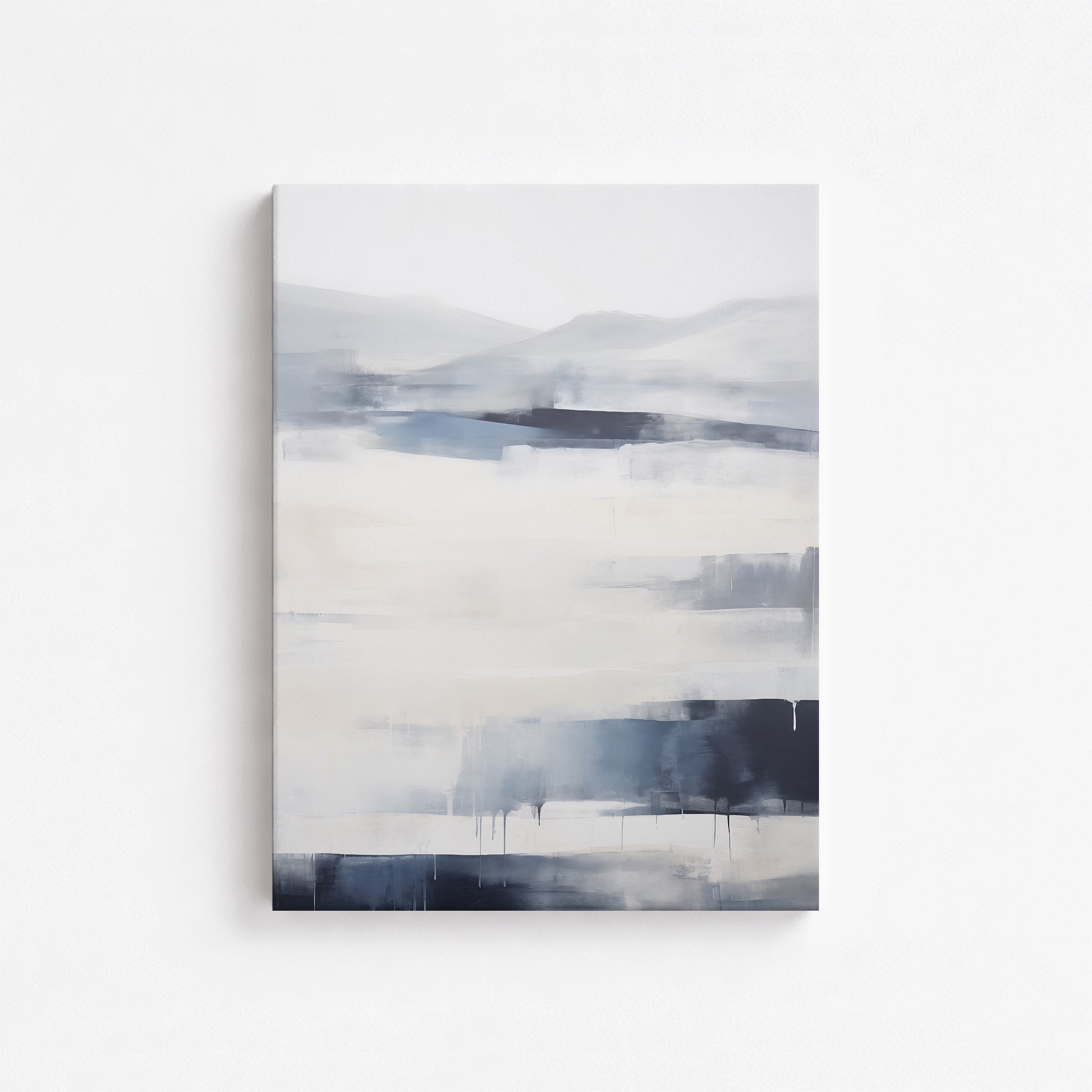Misty Horizon Abstract, 30x40cm Satin Canvas Poster