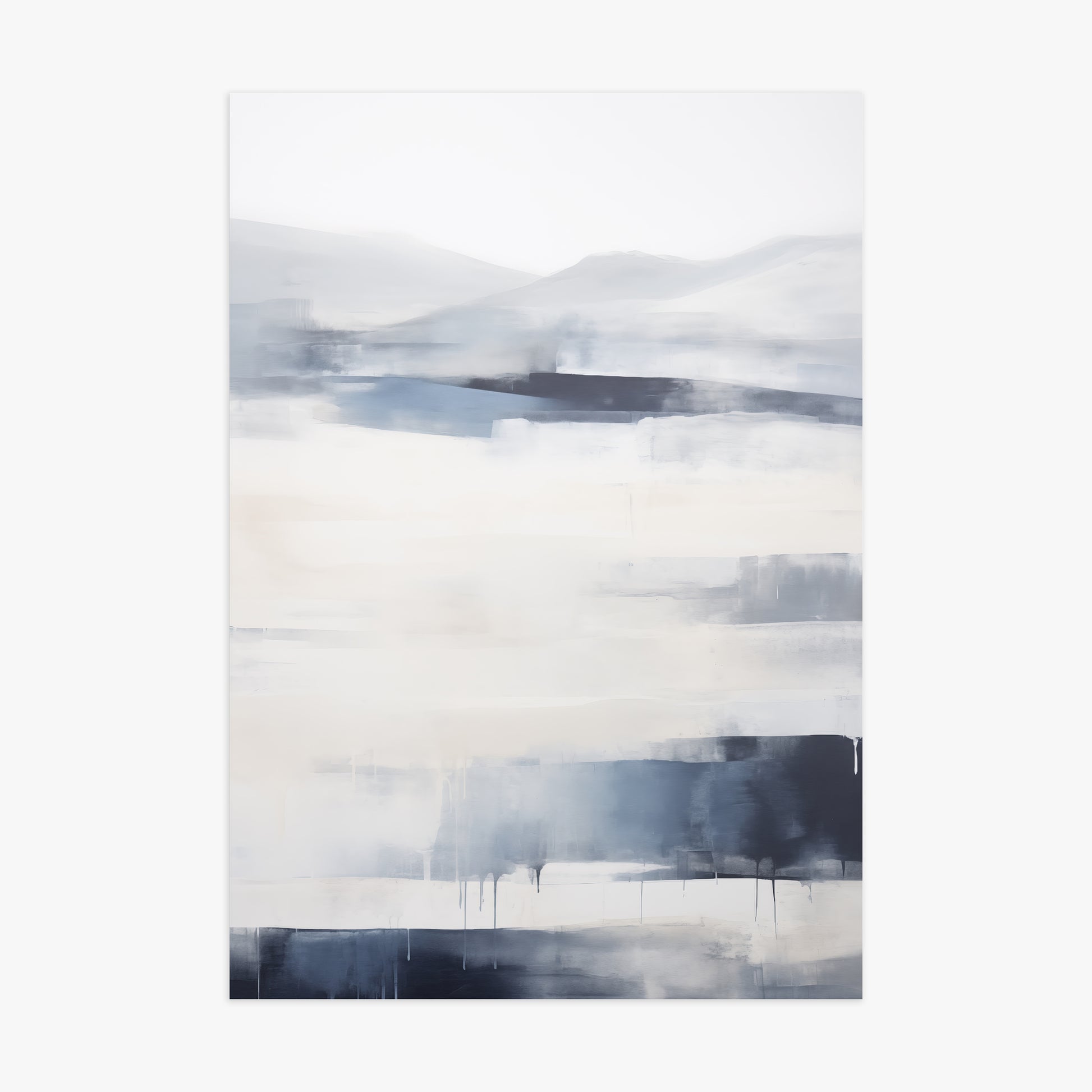 Misty Horizon Abstract, 70x100cm Poster Unframed