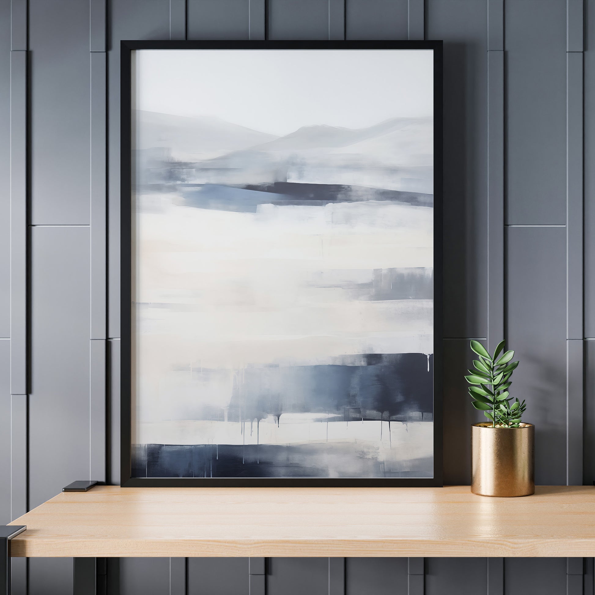 Design Concept No. 24 for Misty Horizon Abstract Modern Poster Art