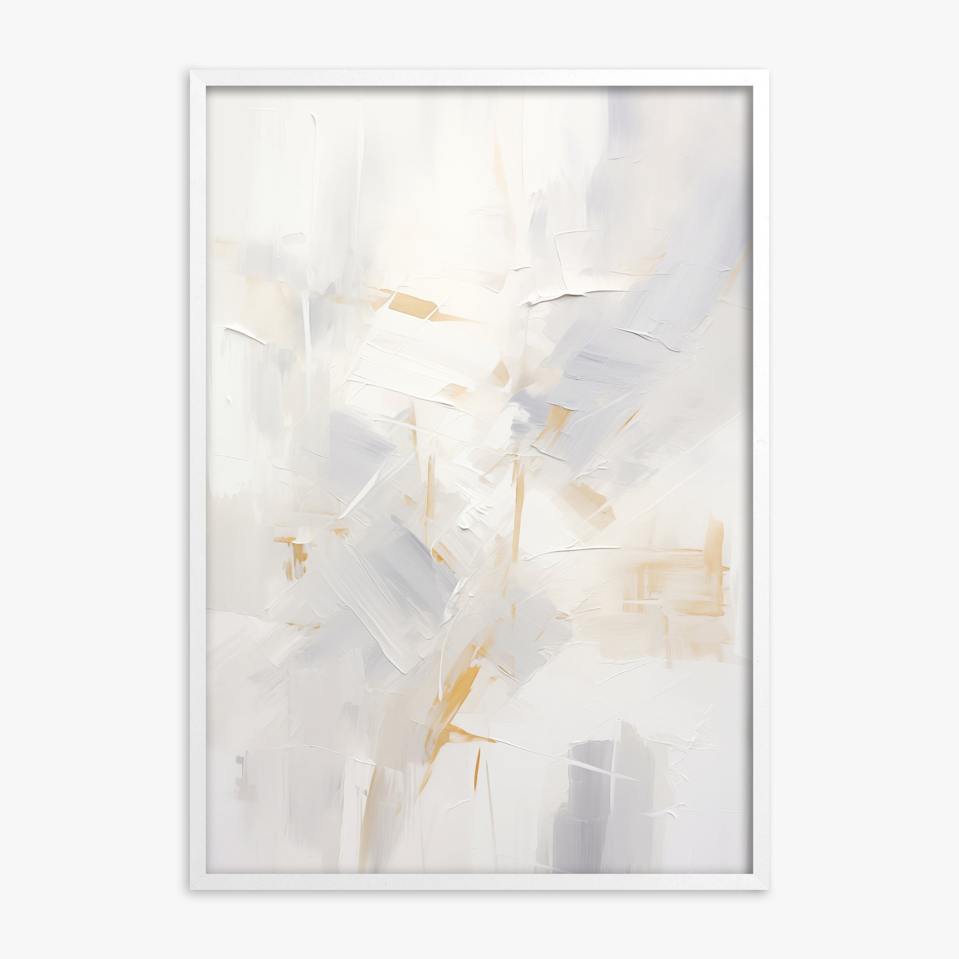 Gilded Haze, White Framed Poster With White Frame