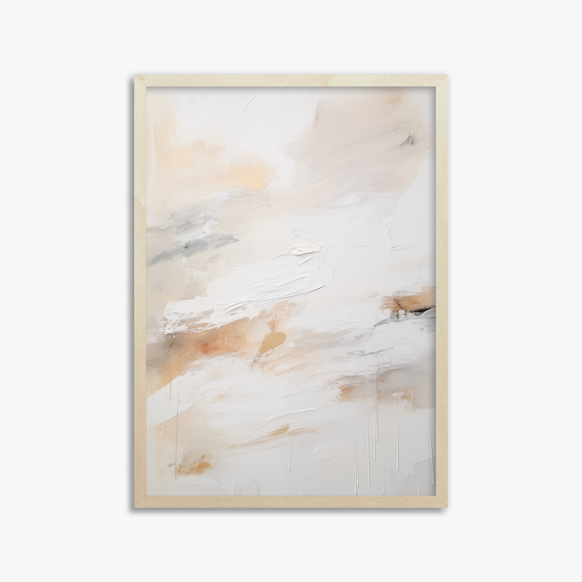 Golden Drizzle, 50x70cm Framed Poster With Lime Wood Frame