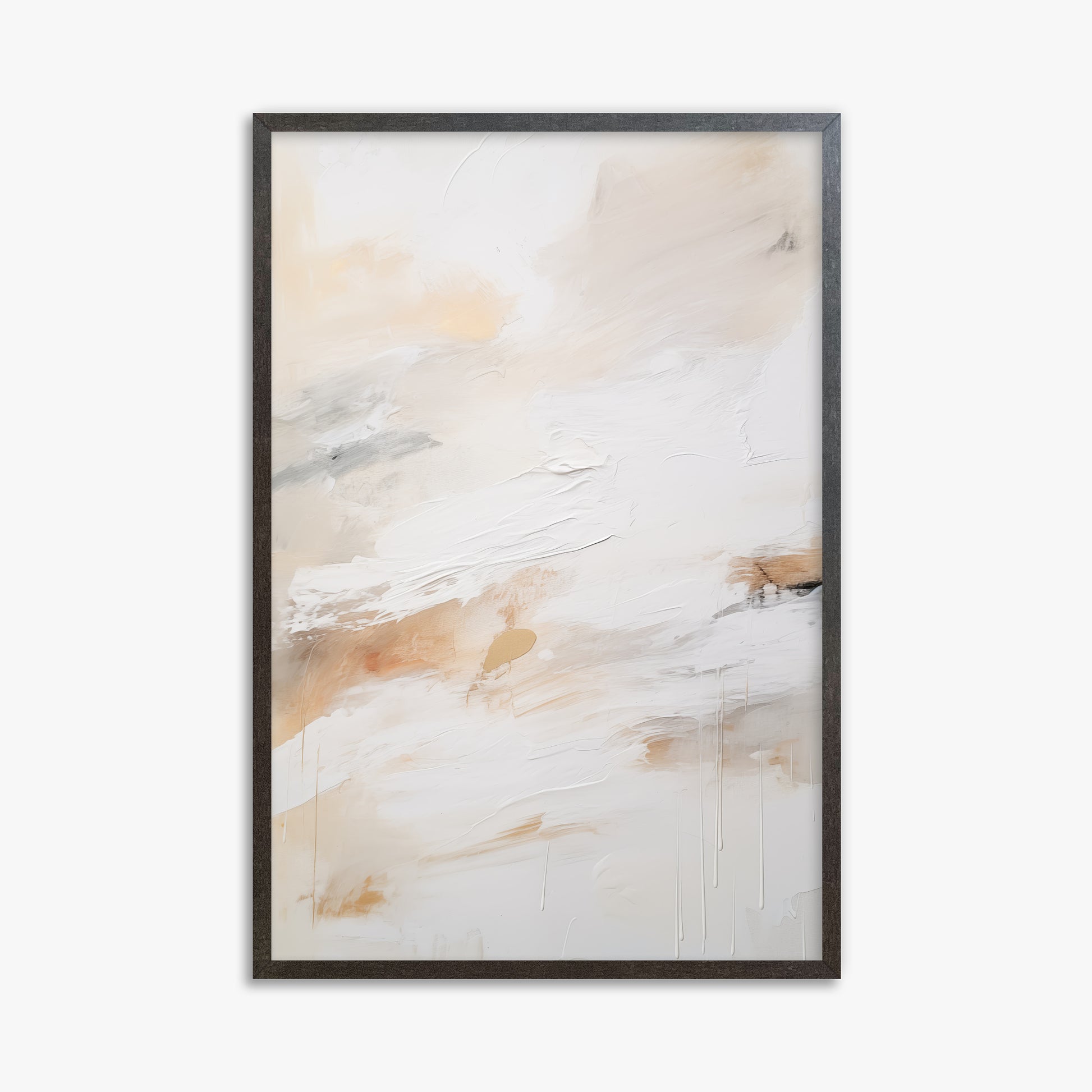 Golden Drizzle, 61x91cm Framed Poster With Espresso Frame