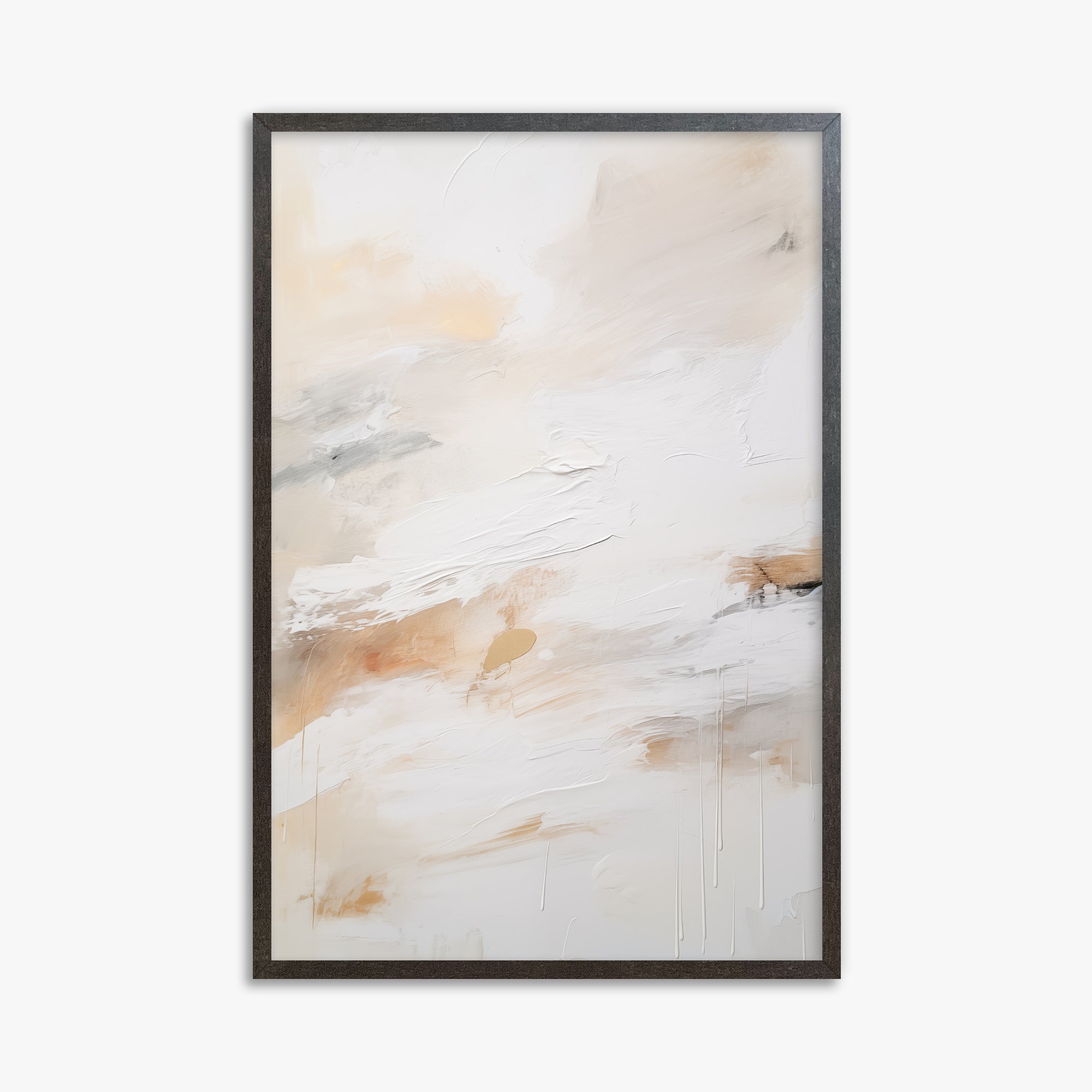 Golden Drizzle, 61x91cm Framed Poster With Espresso Frame