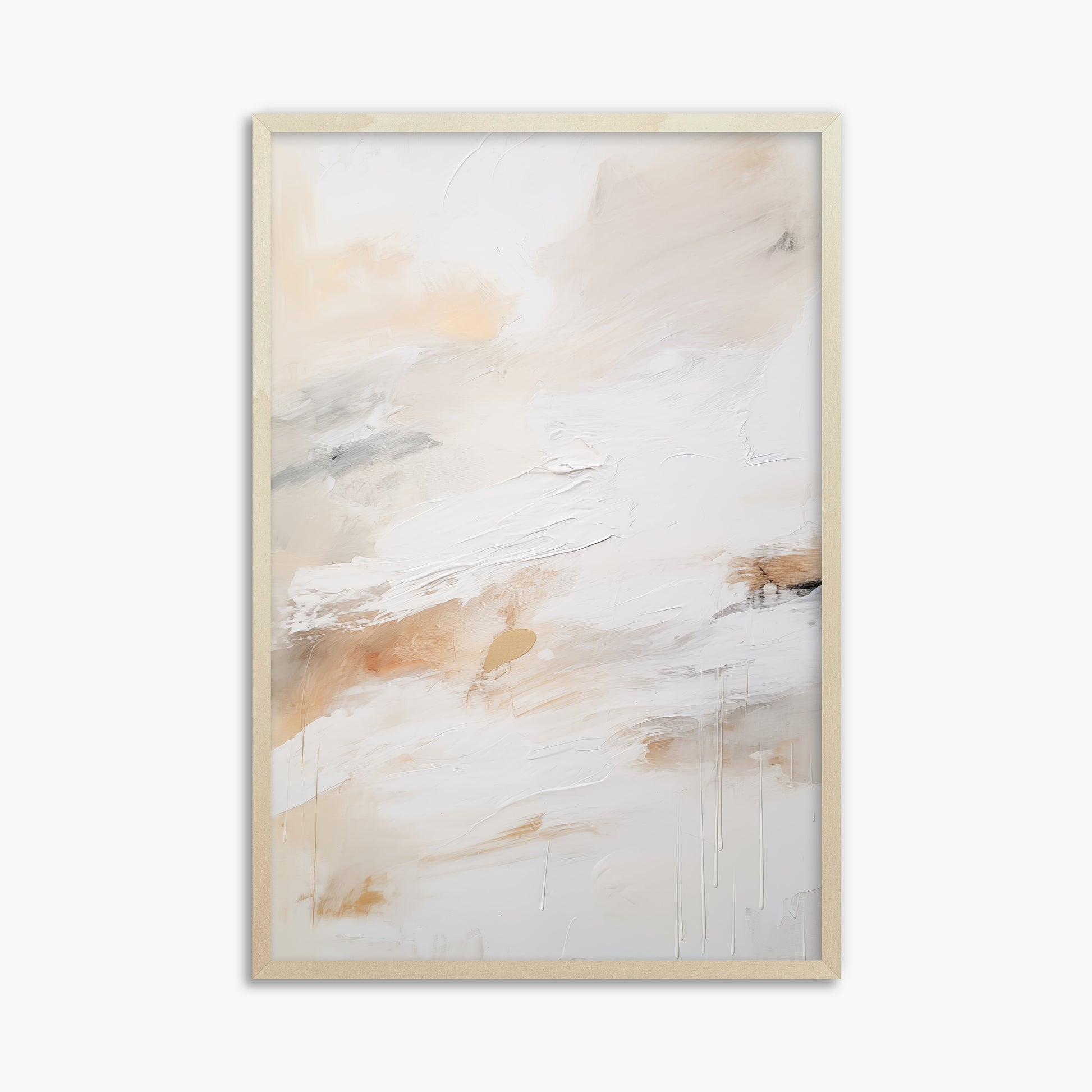 Golden Drizzle, 61x91cm Framed Poster With Lime Wood Frame