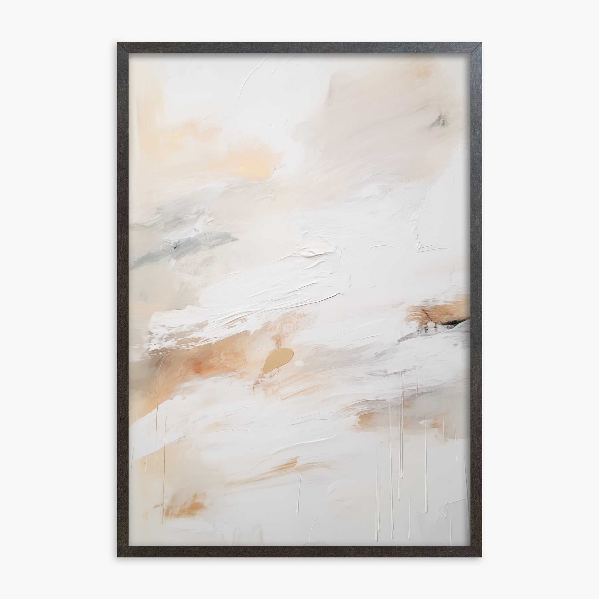 Golden Drizzle, 70x100cm Framed Poster With Espresso Frame
