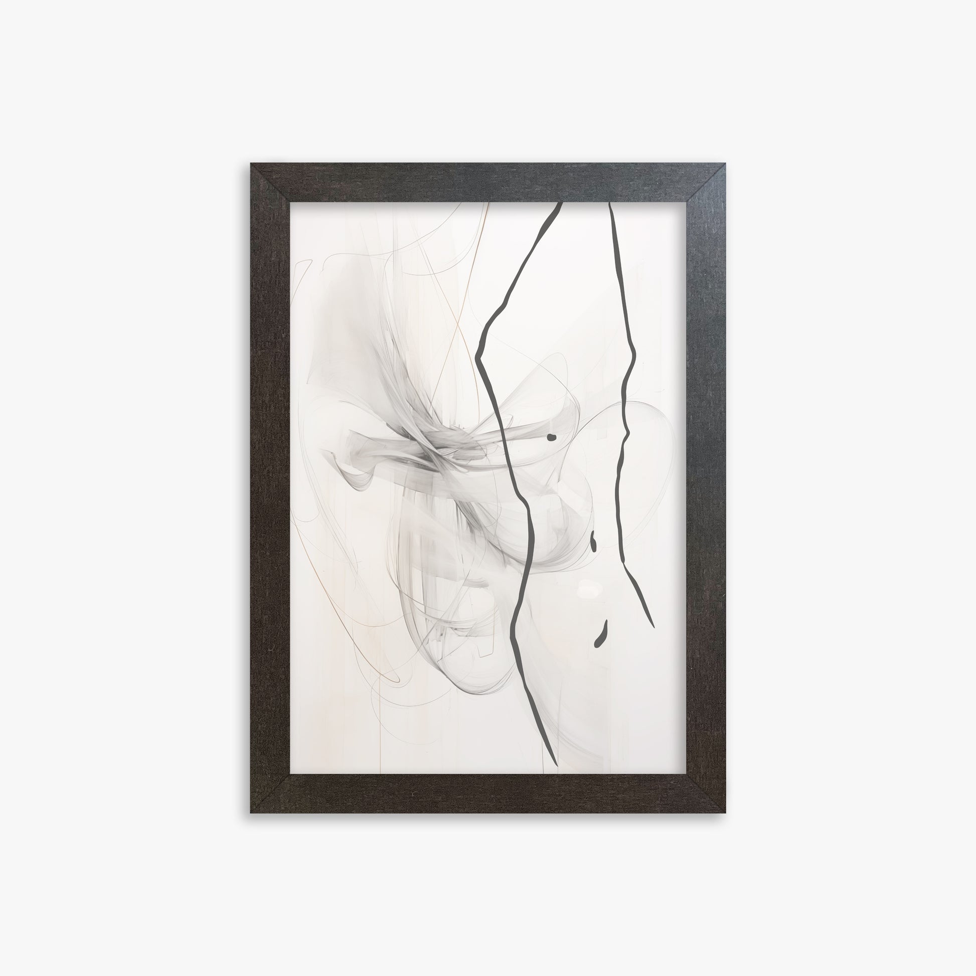 Ethereal Contour, 21x30cm Framed Poster With Espresso Frame