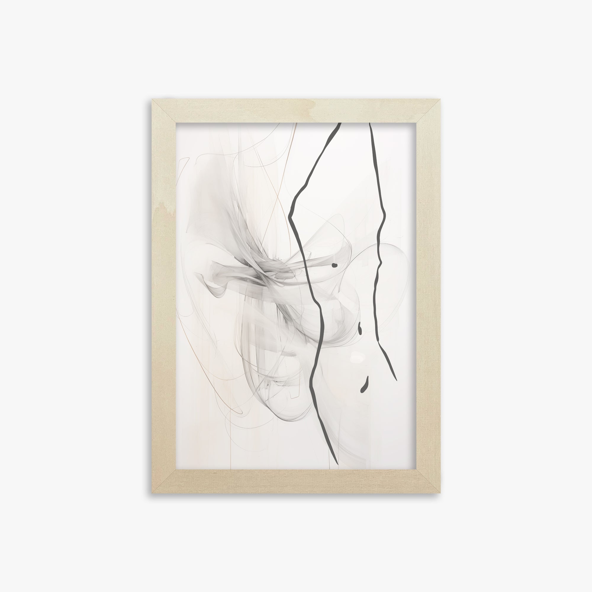 Ethereal Contour, 21x30cm Framed Poster With Lime Wood Frame