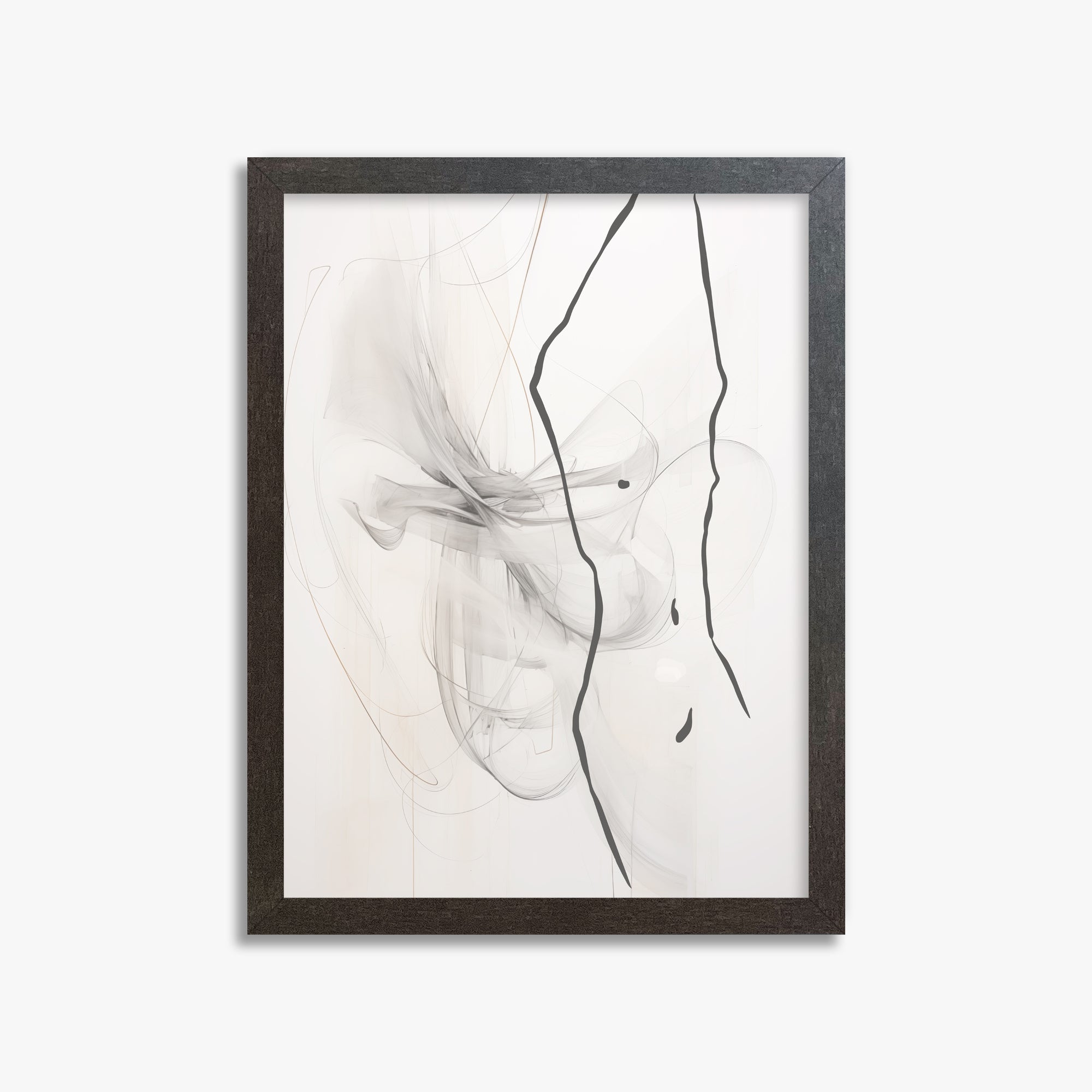 Ethereal Contour, 30x40cm Framed Poster With Espresso Frame