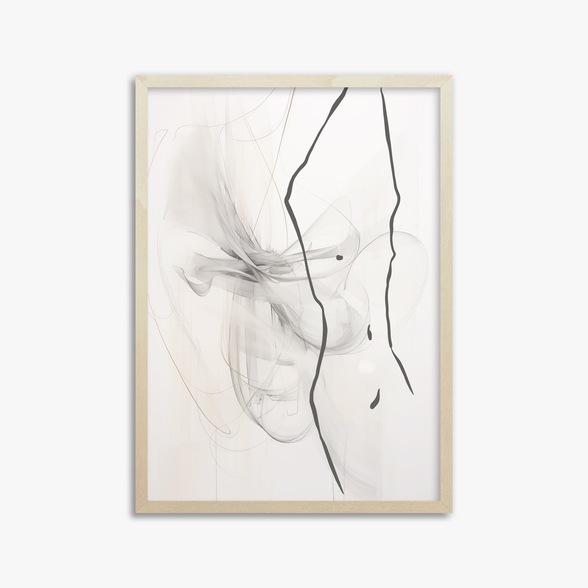 Ethereal Contour, 50x70cm Framed Poster With Lime Wood Frame