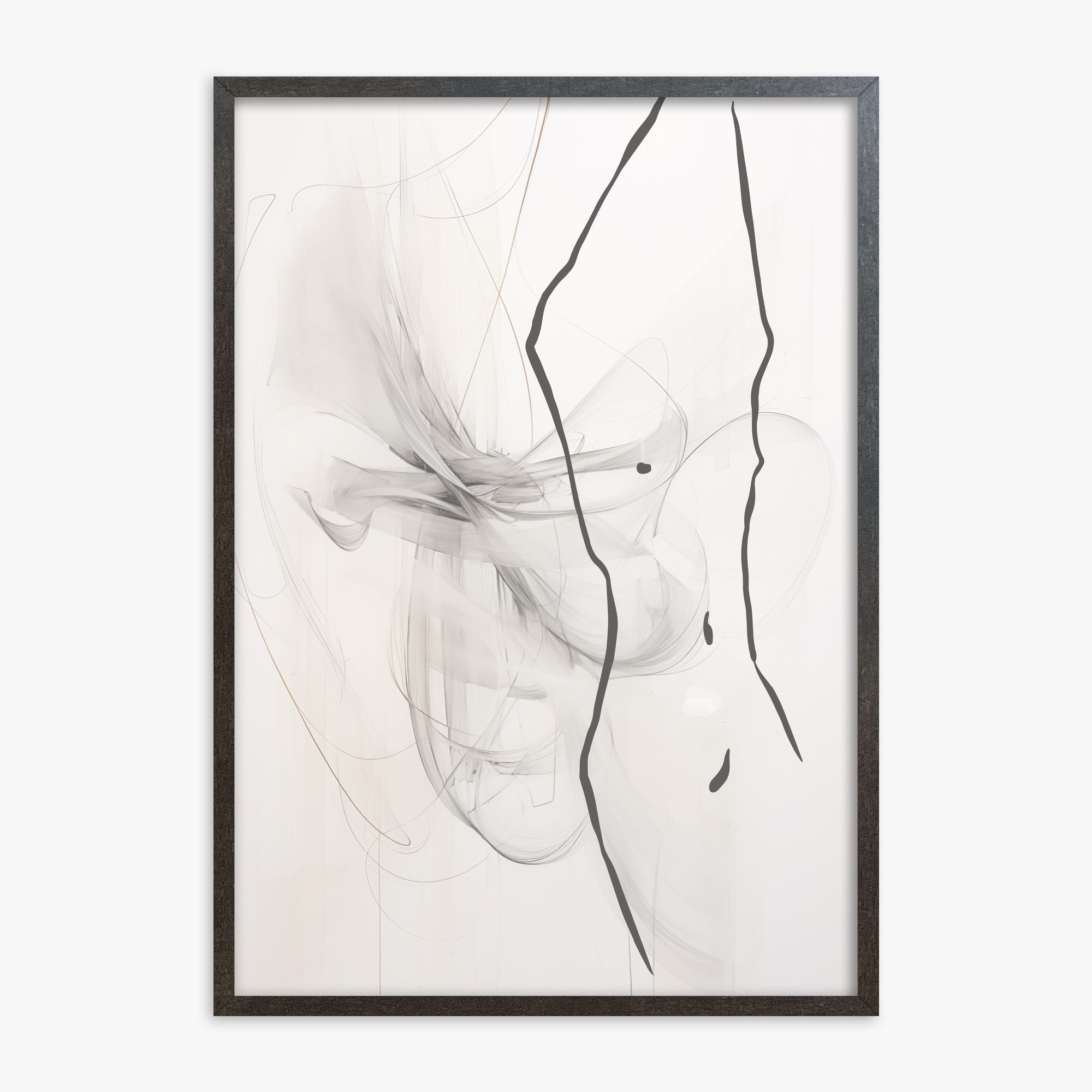 Ethereal Contour, 70x100cm Framed Poster With Espresso Frame