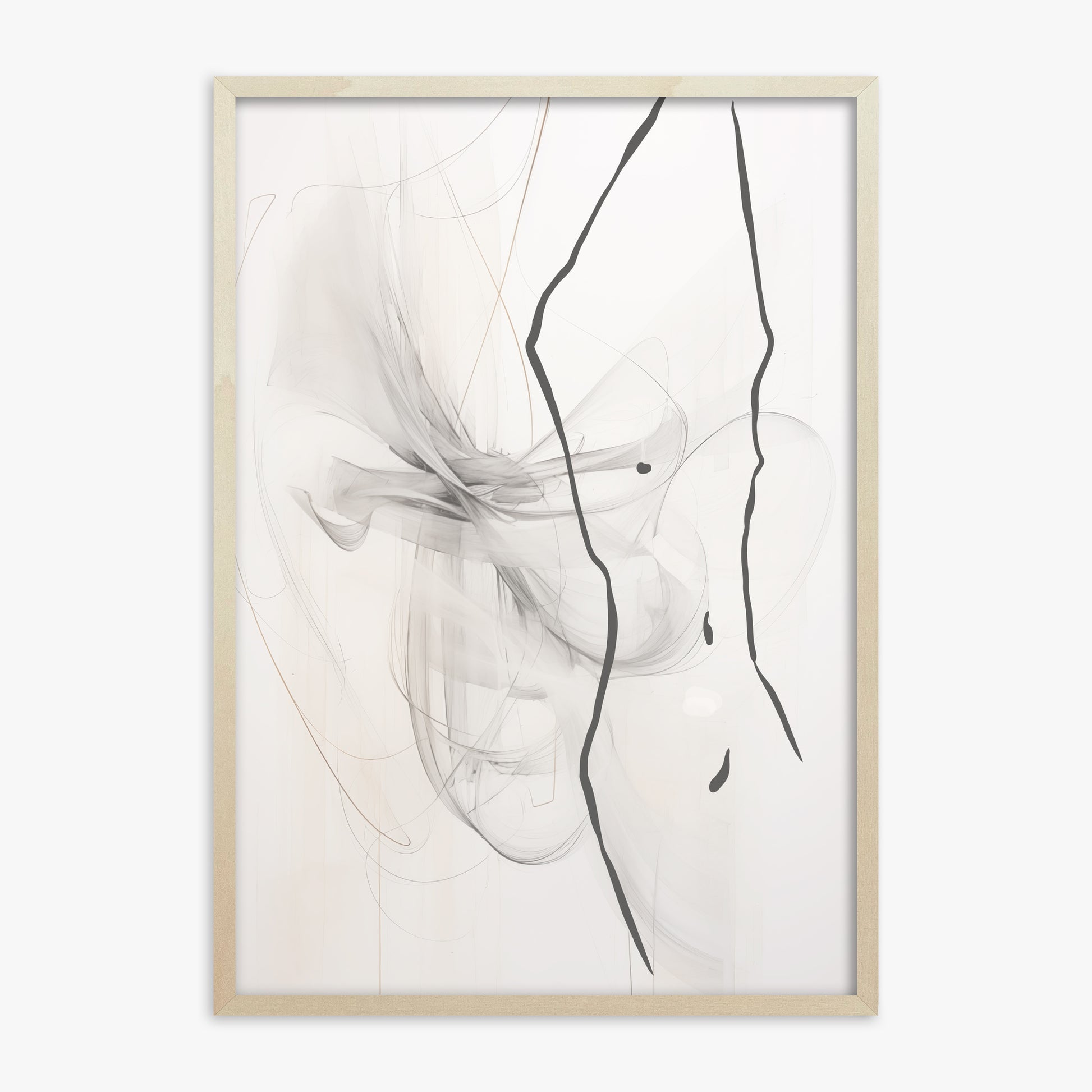 Ethereal Contour, 70x100cm Framed Poster With Lime Wood Frame