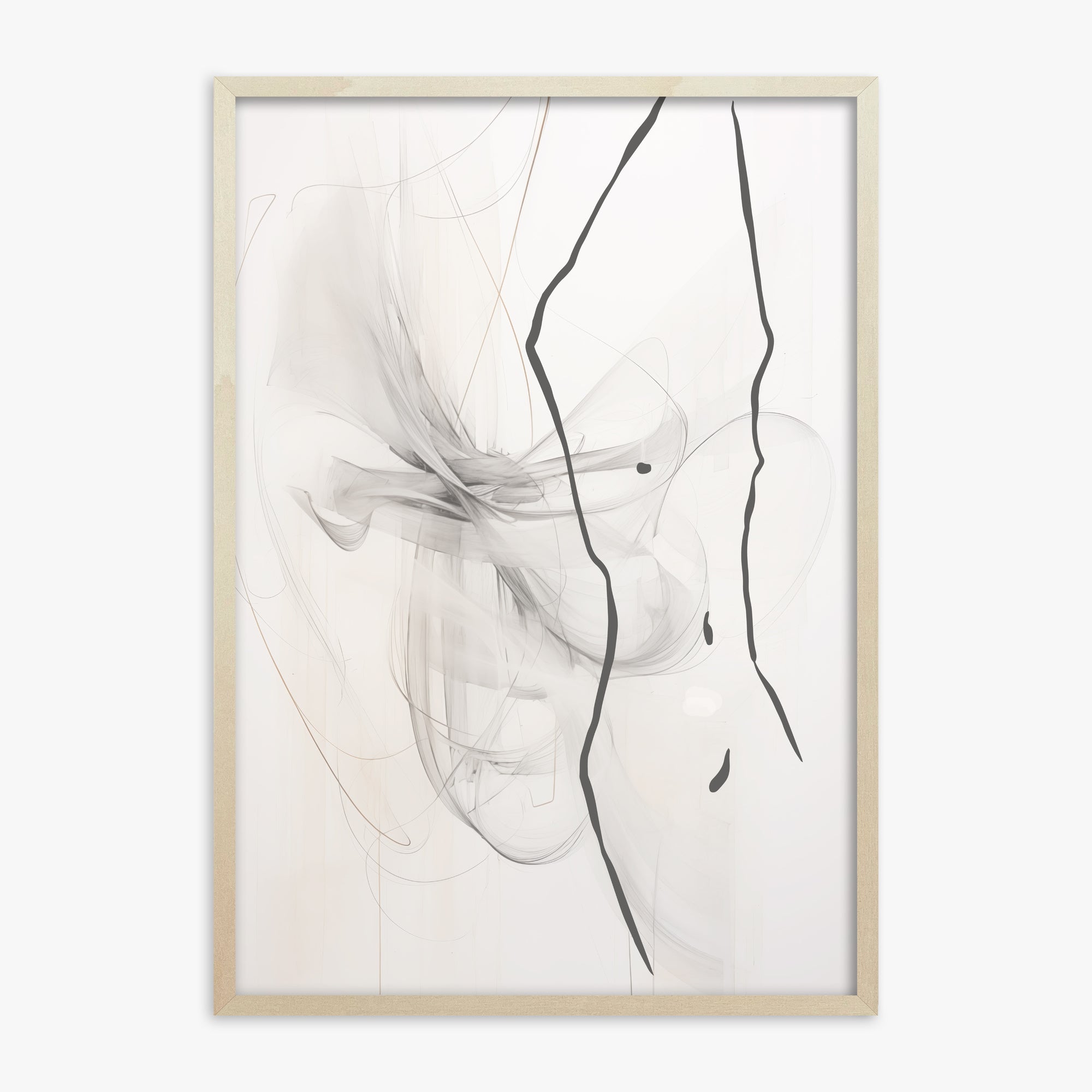 Ethereal Contour, 70x100cm Framed Poster With Lime Wood Frame
