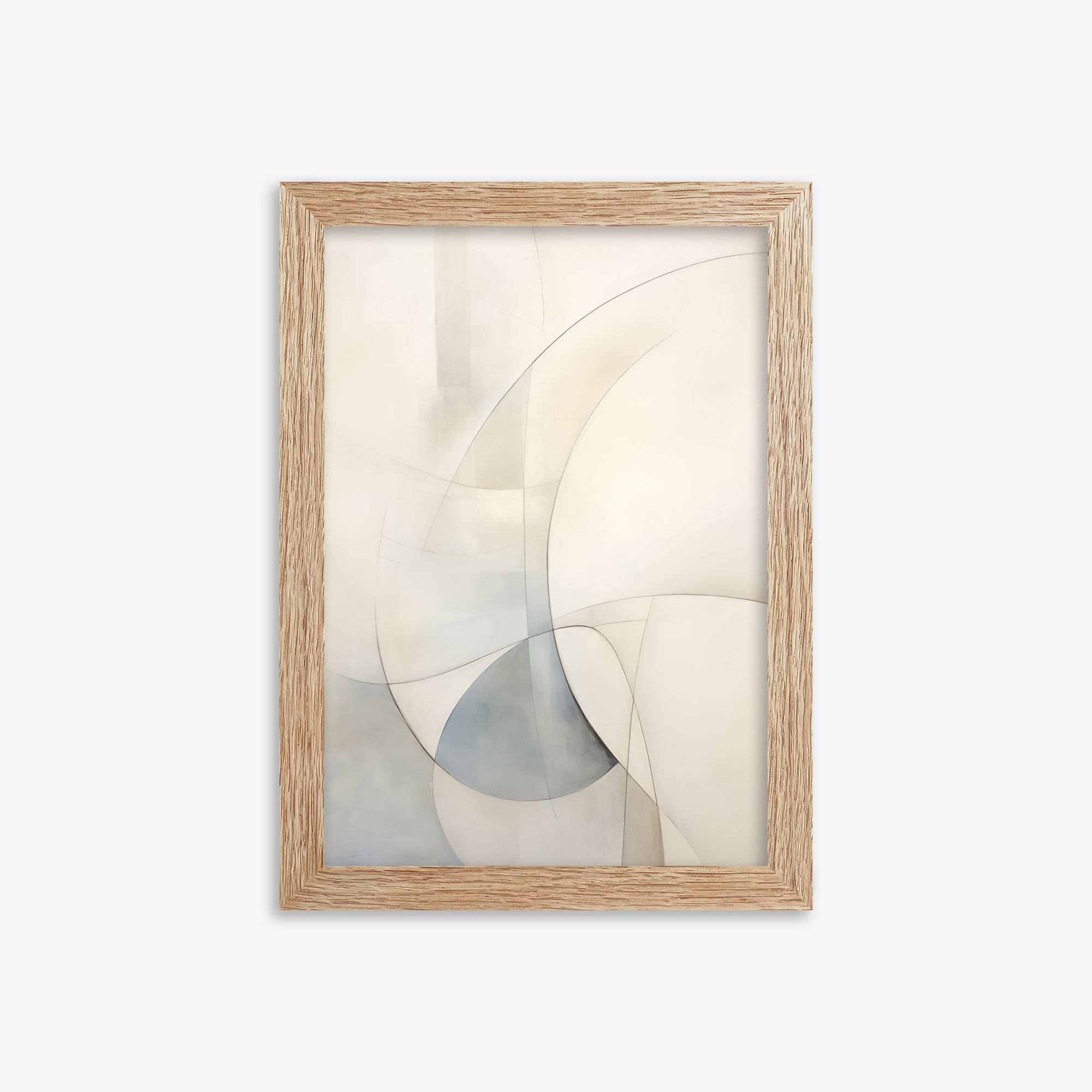 Ethereal Contour Abstarct, 21x30cm Framed Poster With Raw Oak Frame