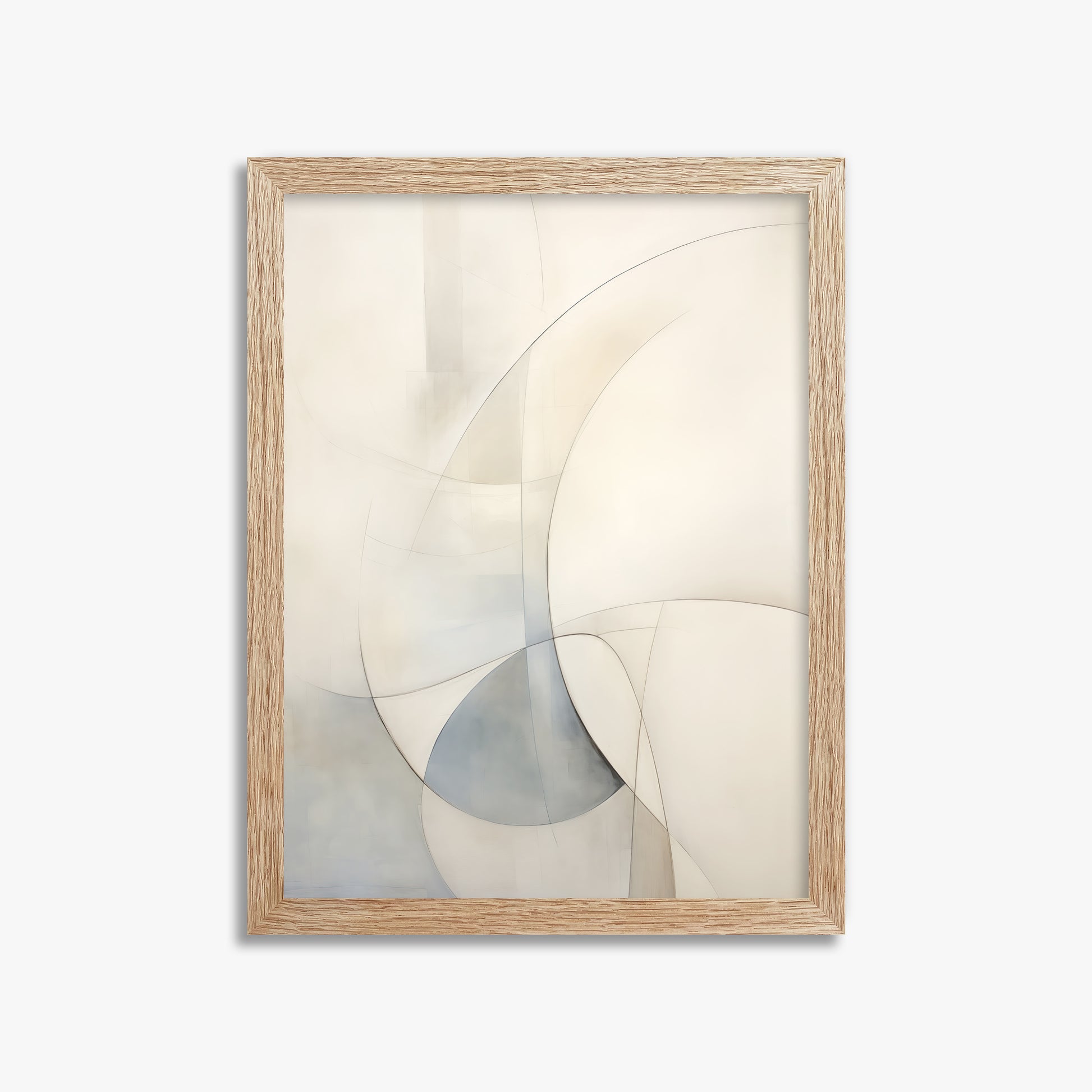 Ethereal Contour Abstarct, 30x40cm Framed Poster With Raw Oak Frame