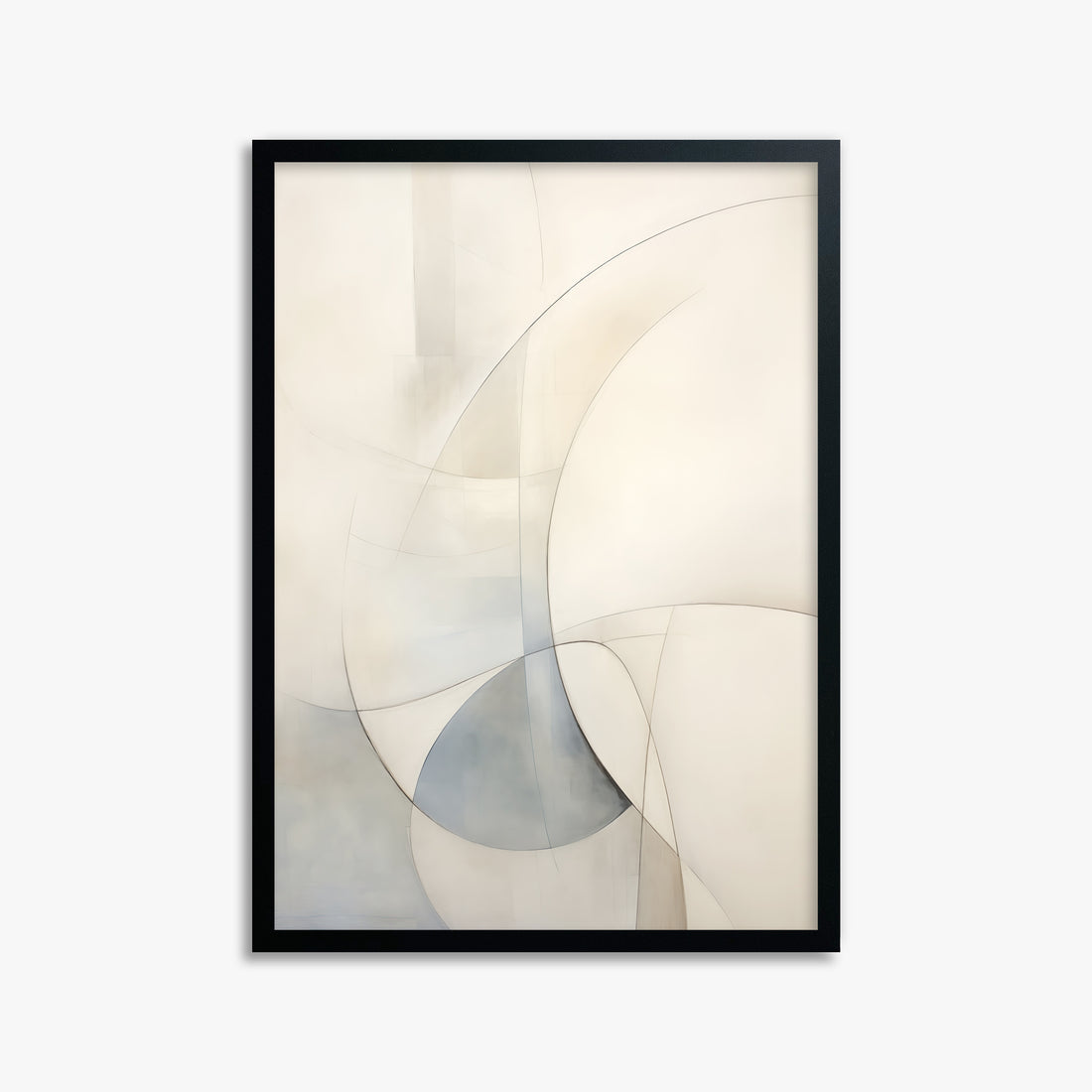 Ethereal Contour Abstarct, 50x70cm Framed Poster With Black Frame
