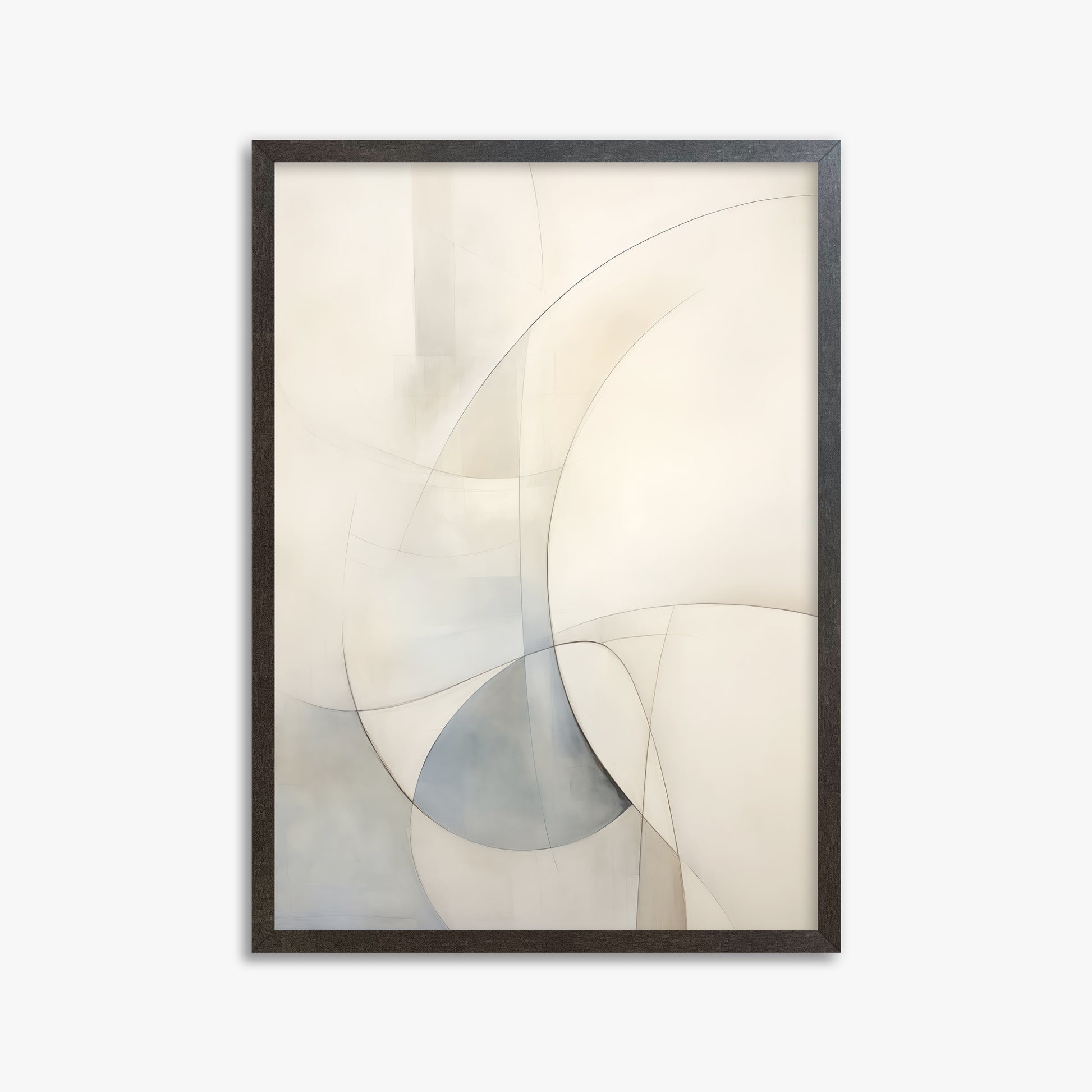 Ethereal Contour Abstarct, 50x70cm Framed Poster With Espresso Frame