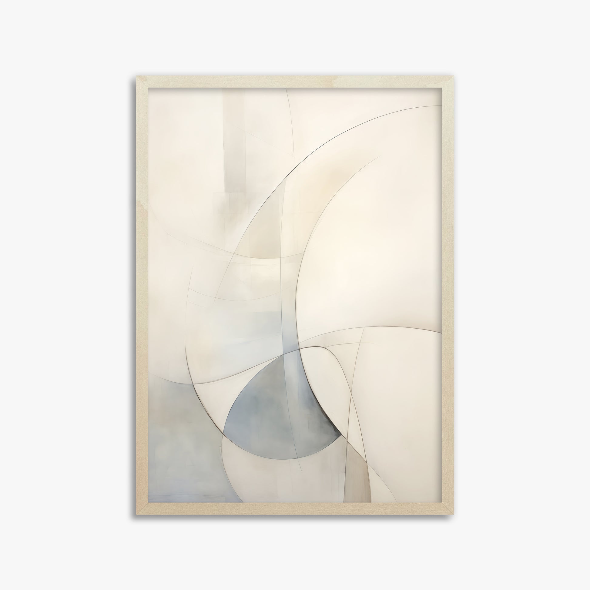 Ethereal Contour Abstarct, 50x70cm Framed Poster With Lime Wood Frame
