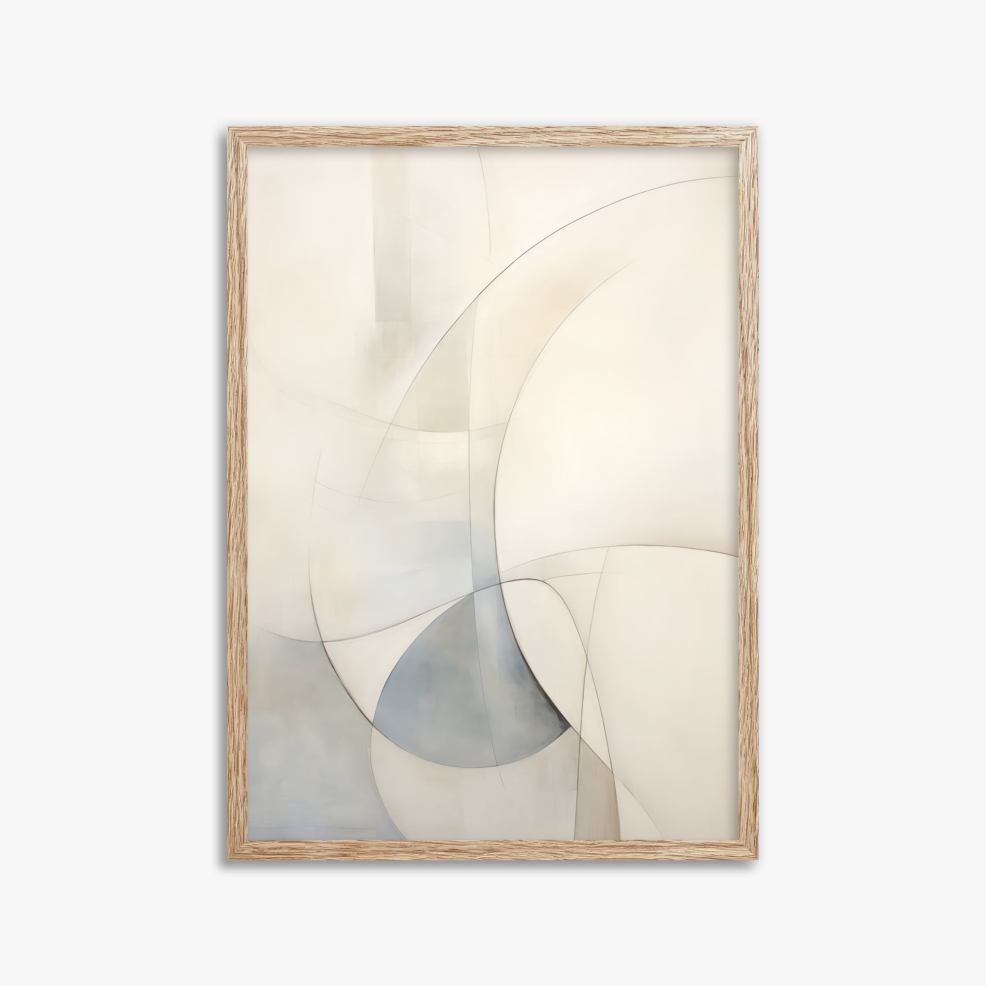 Ethereal Contour Abstarct, 50x70cm Framed Poster With Raw Oak Frame