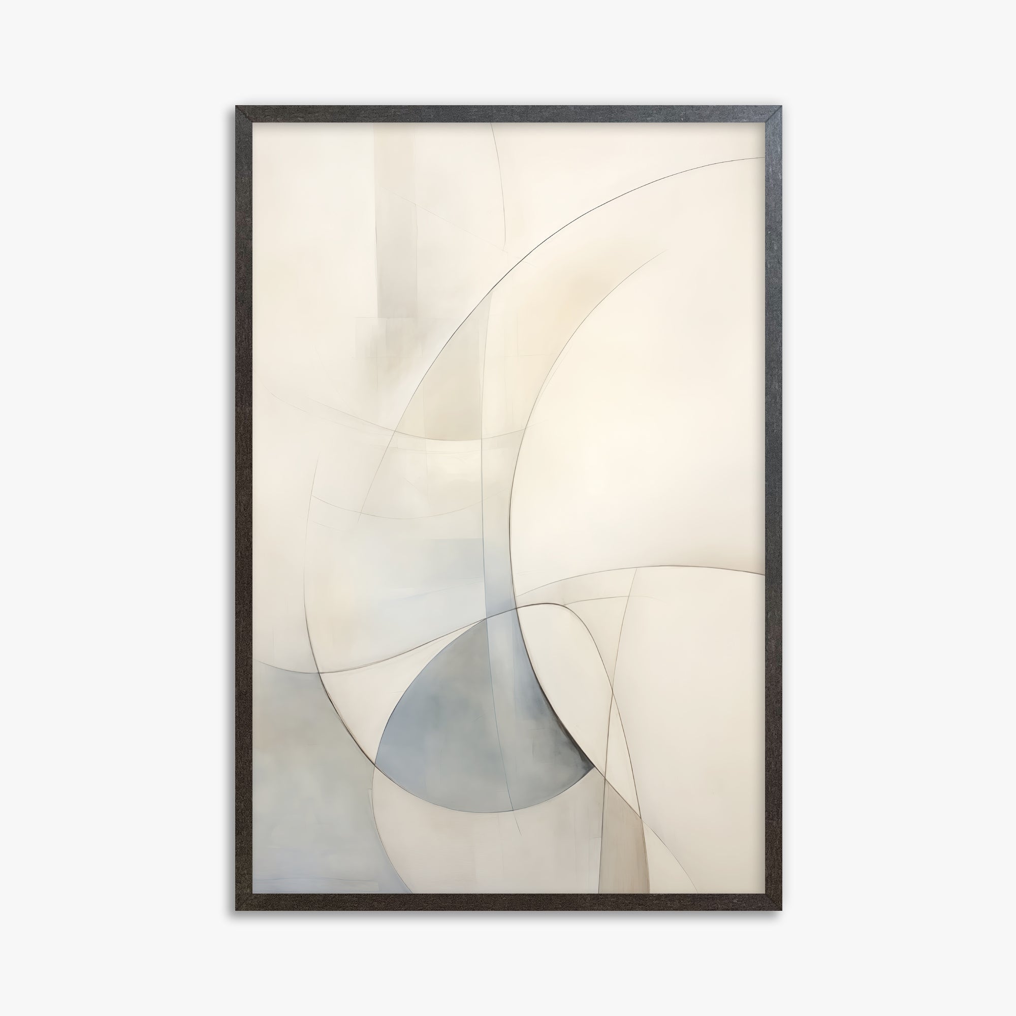 Ethereal Contour Abstarct, 61x91cm Framed Poster With Espresso Frame