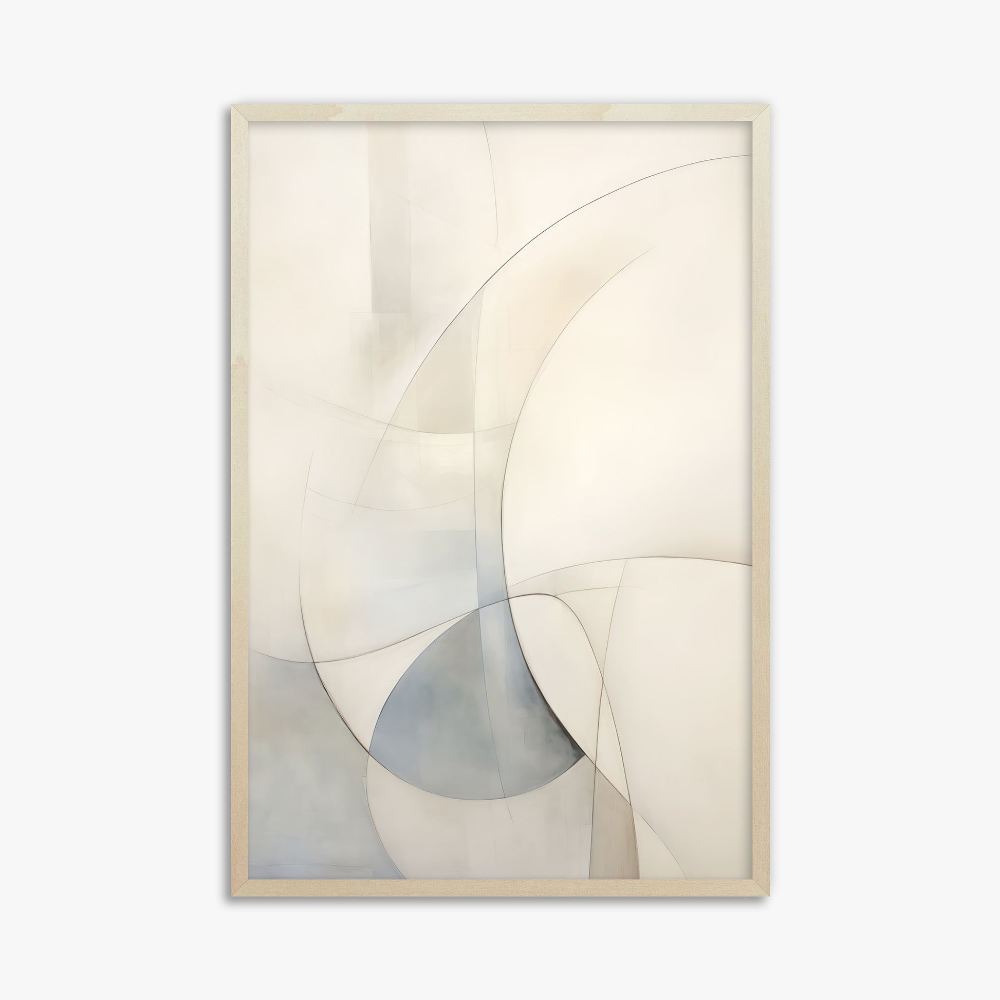 Ethereal Contour Abstarct, 61x91cm Framed Poster With Lime Wood Frame