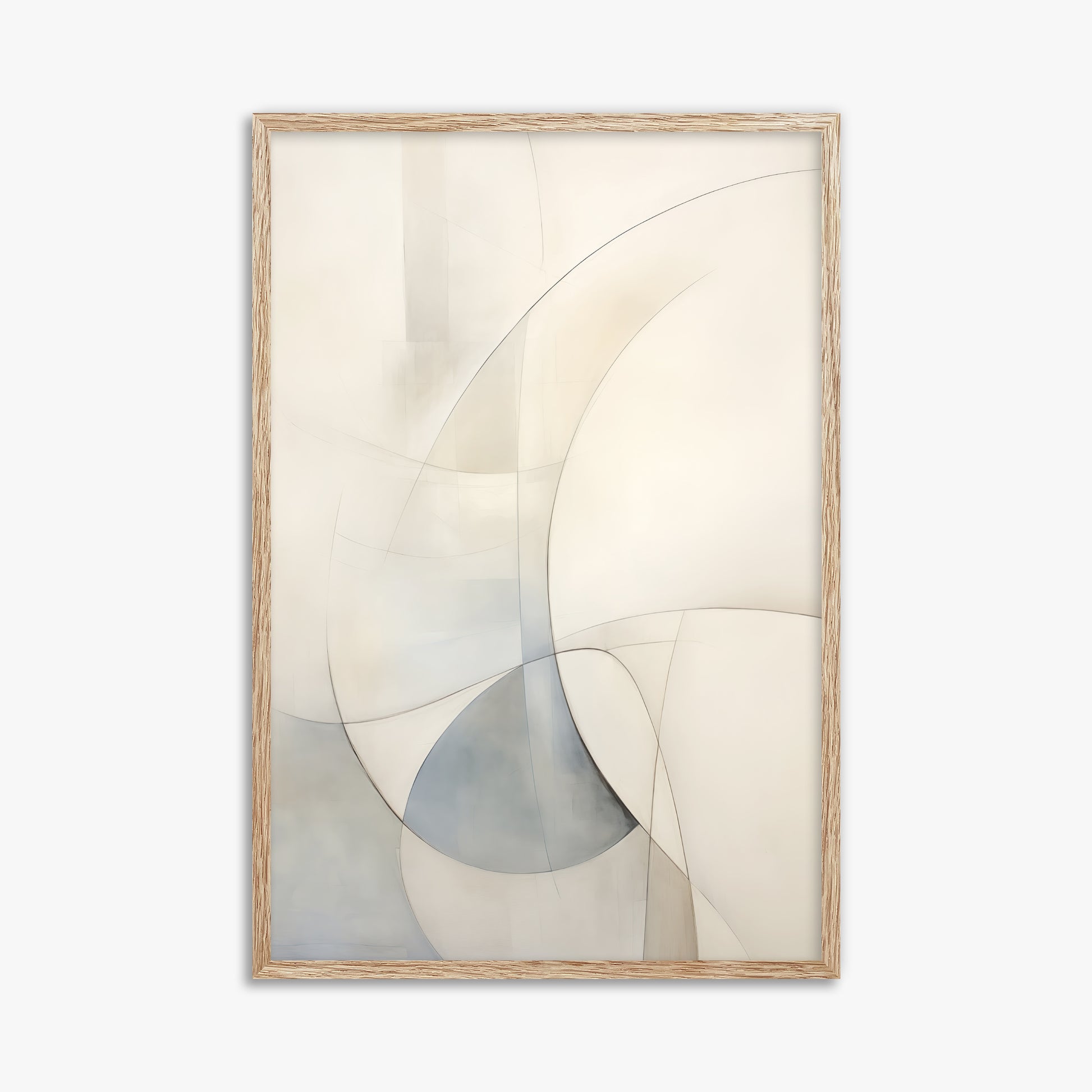 Ethereal Contour Abstarct, 61x91cm Framed Poster With Raw Oak Frame