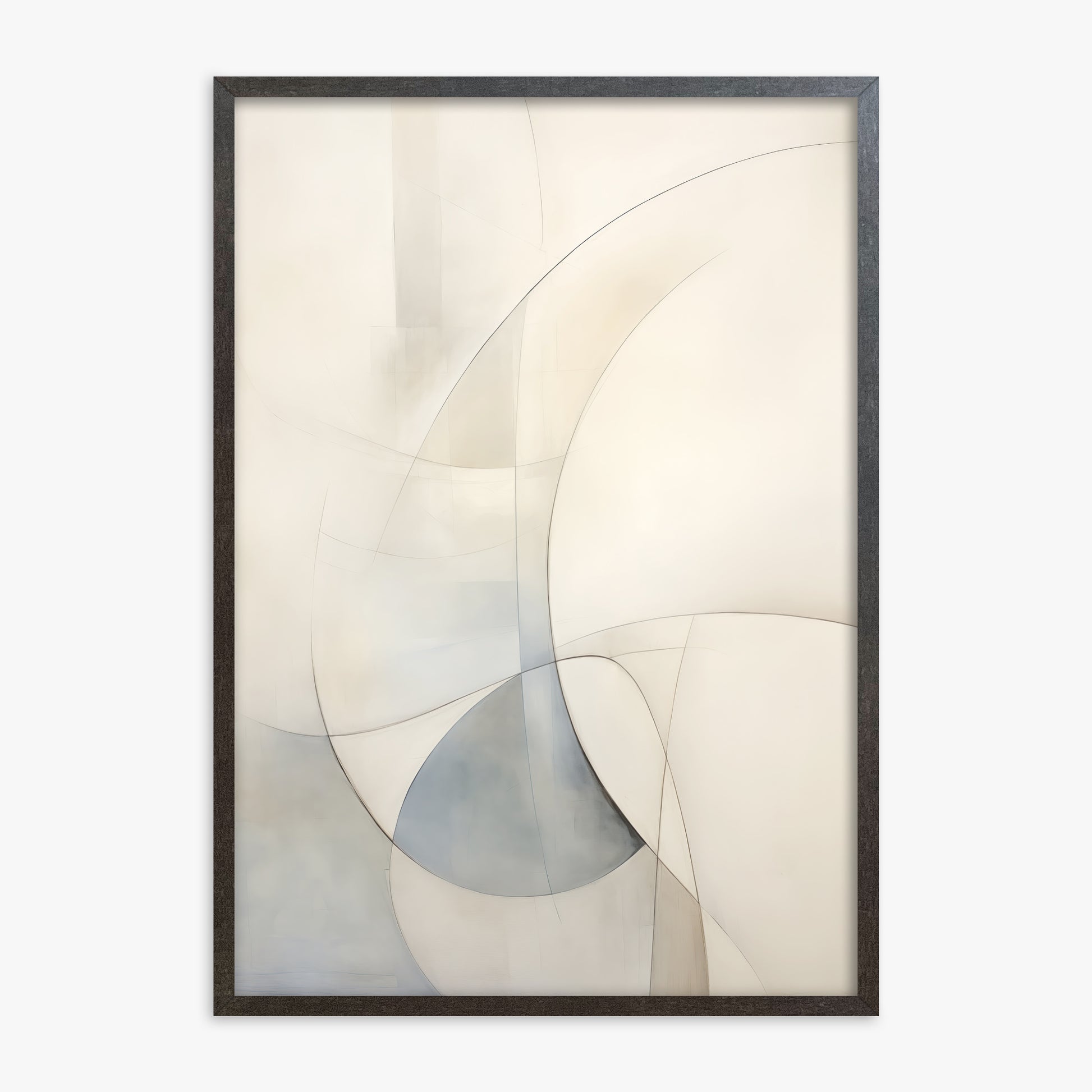 Ethereal Contour Abstarct, 70x100cm Framed Poster With Espresso Frame