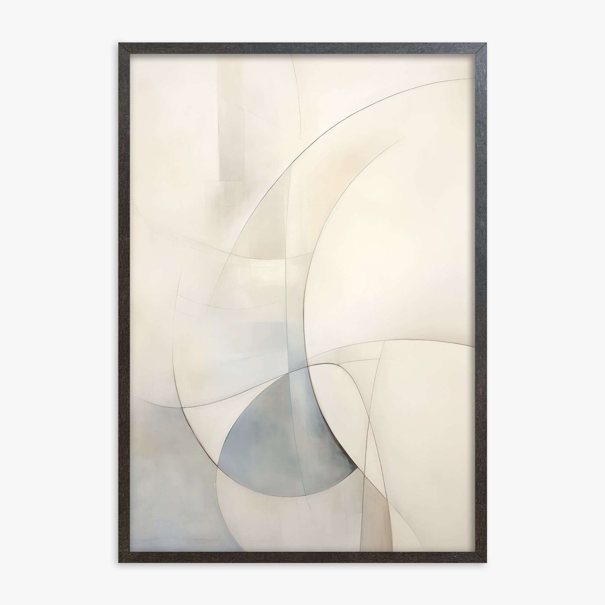 Ethereal Contour Abstarct, 70x100cm Framed Poster With Espresso Frame