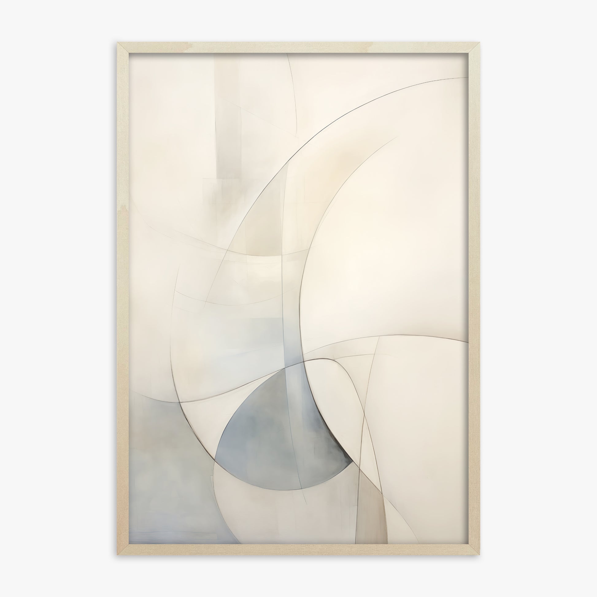 Ethereal Contour Abstarct, 70x100cm Framed Poster With Lime Wood Frame