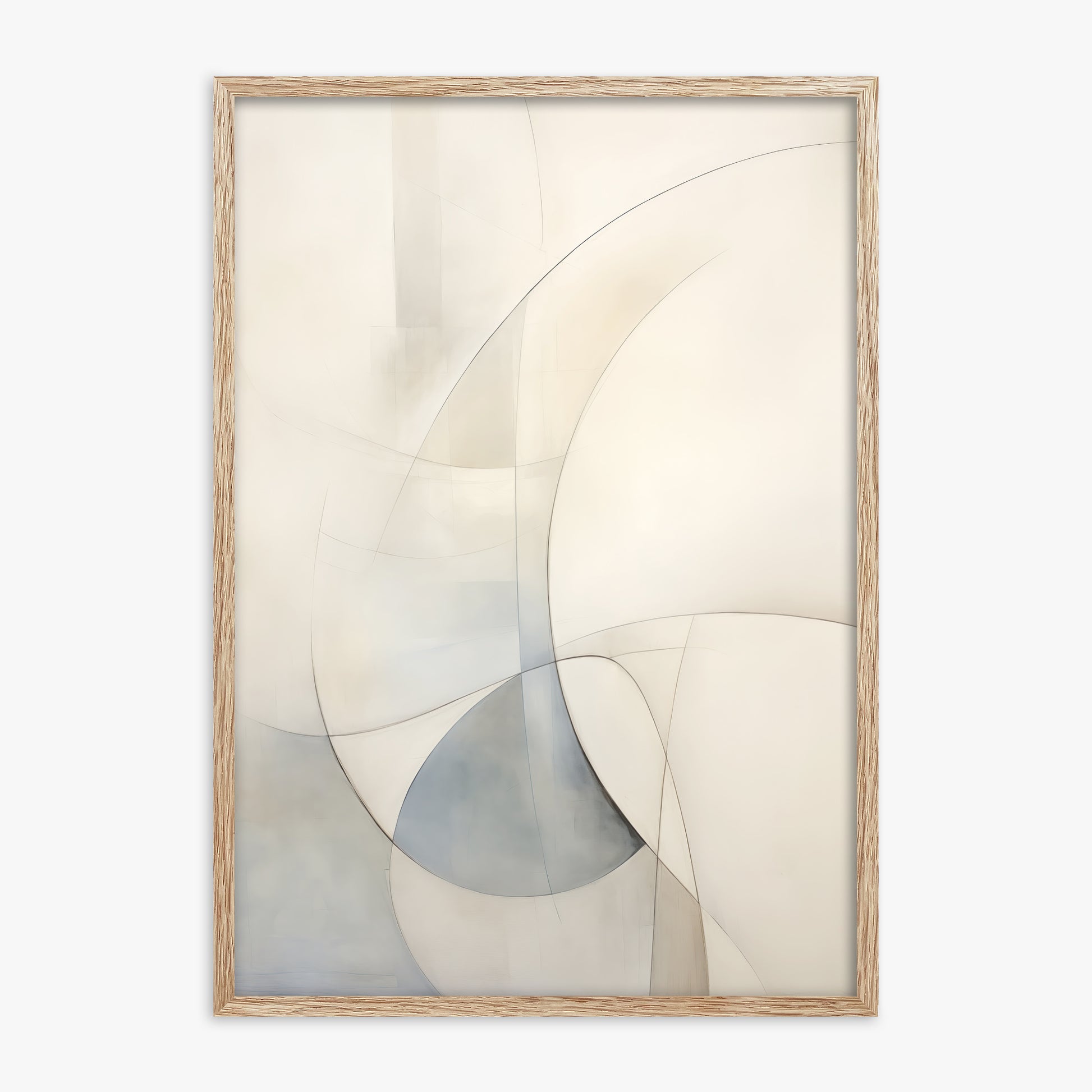 Ethereal Contour Abstarct, 70x100cm Framed Poster With Raw Oak Frame