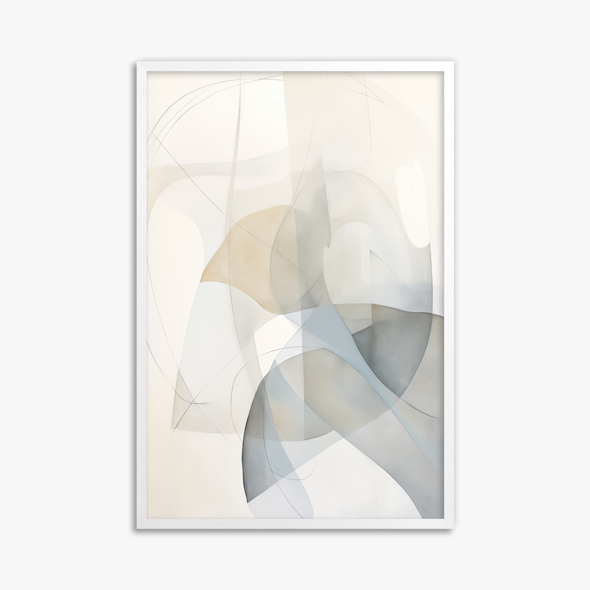 Celestial Flow, 61x91cm Framed Poster With White Frame
